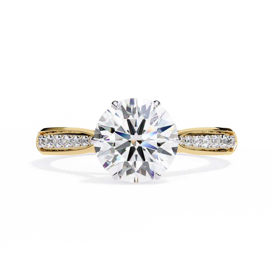 Round Brilliant Diamond Solitaire Ring in 10k–18k Gold