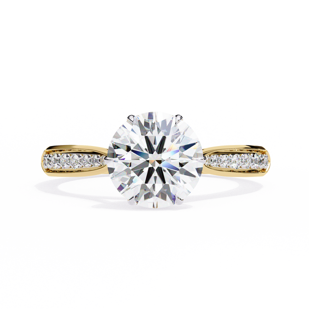 Round Brilliant Diamond Solitaire Ring in 10k–18k Gold