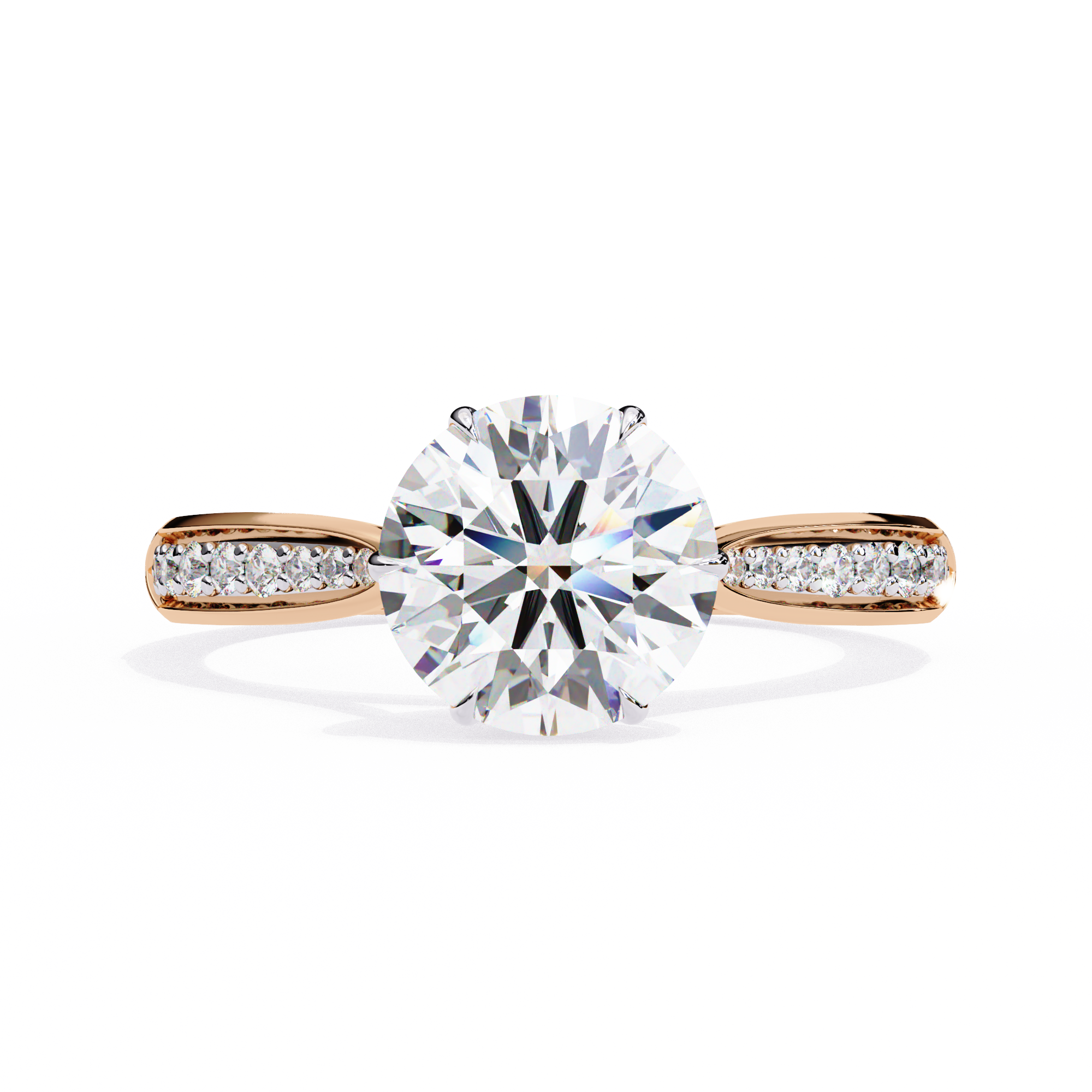 Round Brilliant Diamond Solitaire Ring in 10k–18k Gold