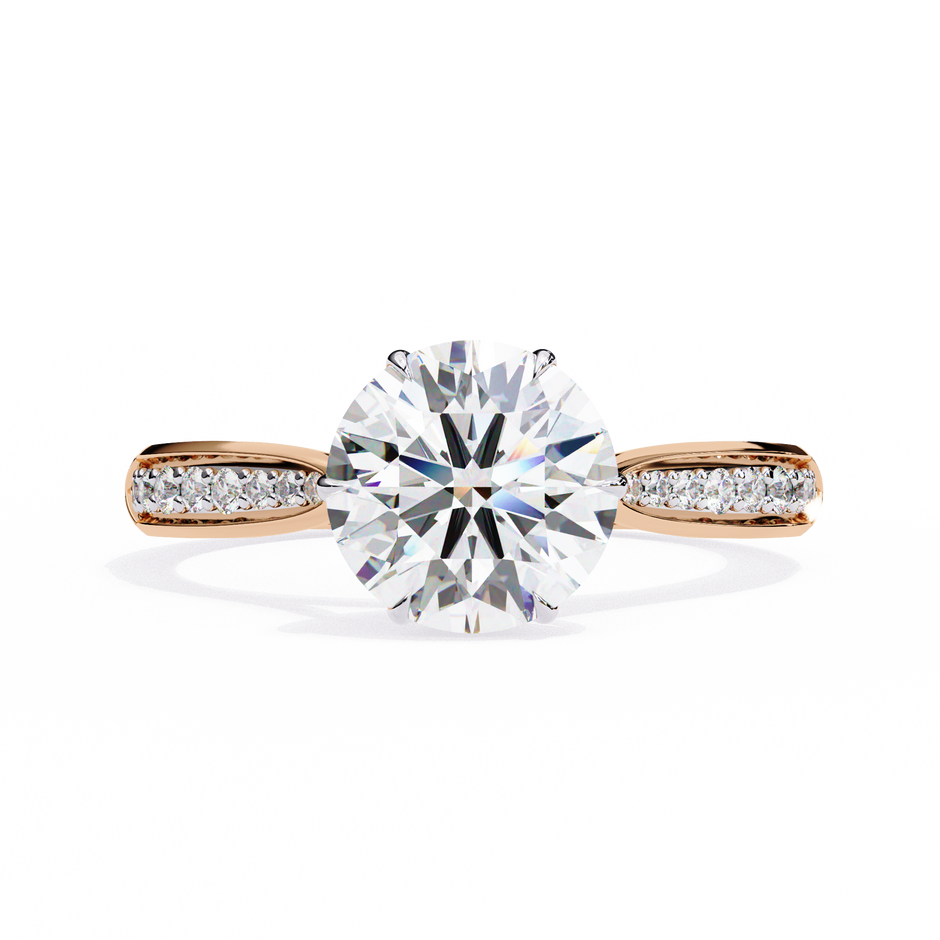 Round Brilliant Diamond Solitaire Ring in 10k–18k Gold