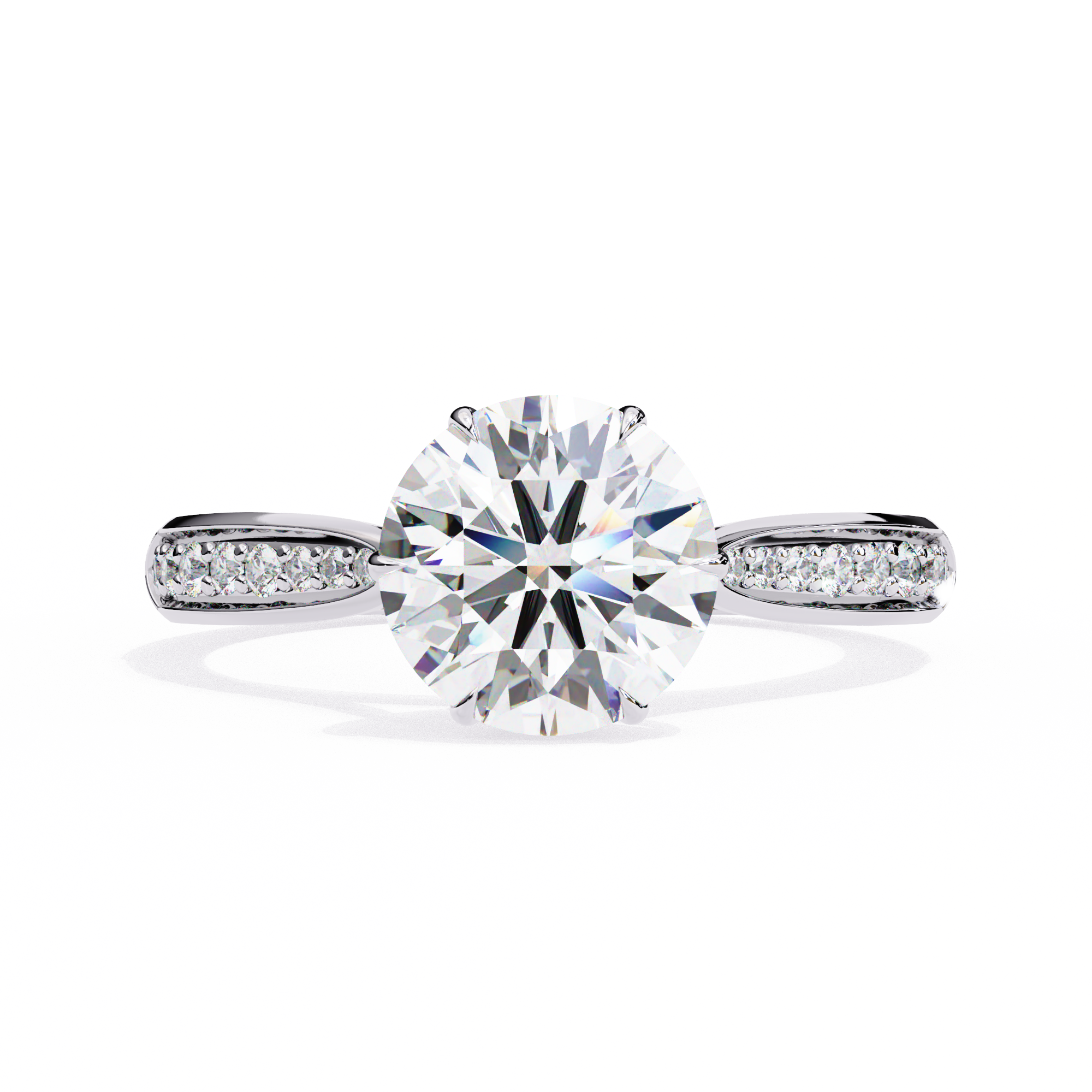 Round Brilliant Diamond Solitaire Ring in 10k–18k Gold