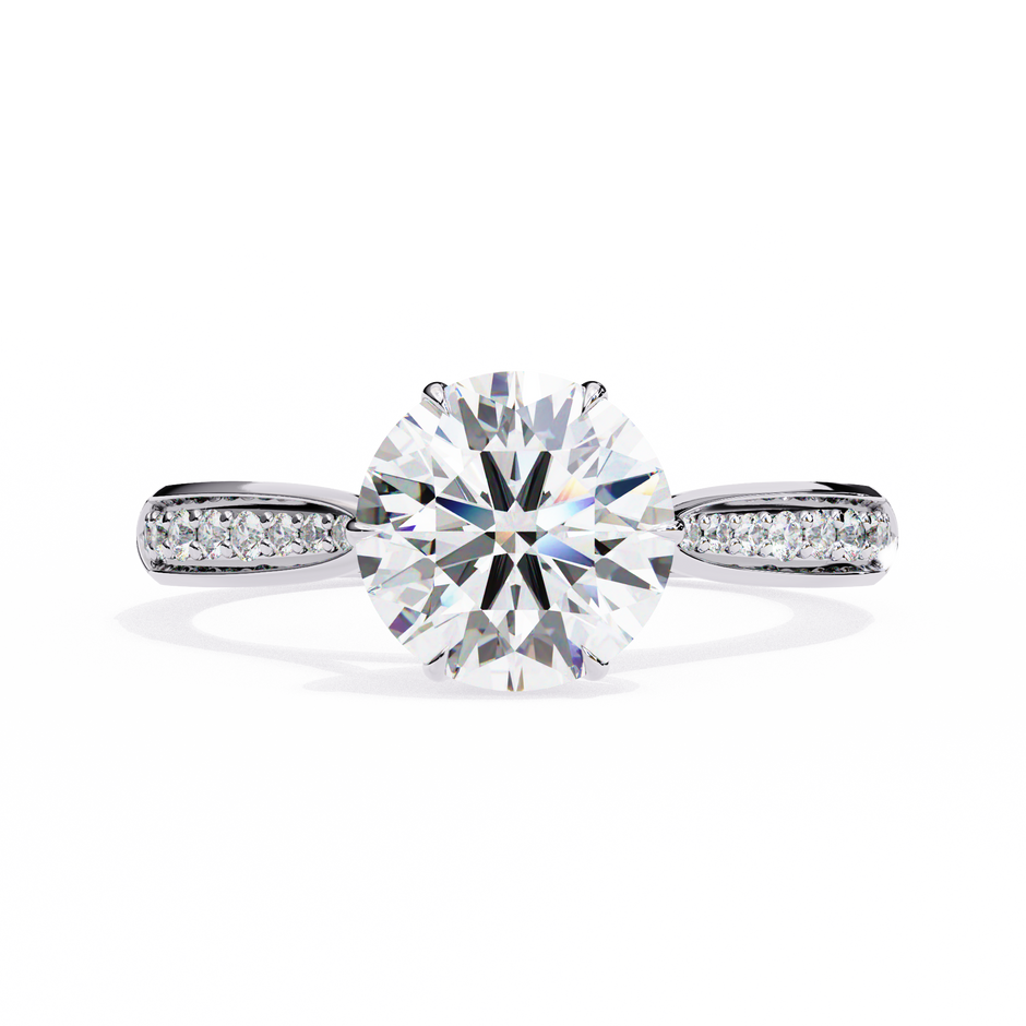 Round Brilliant Diamond Solitaire Ring in 10k–18k Gold