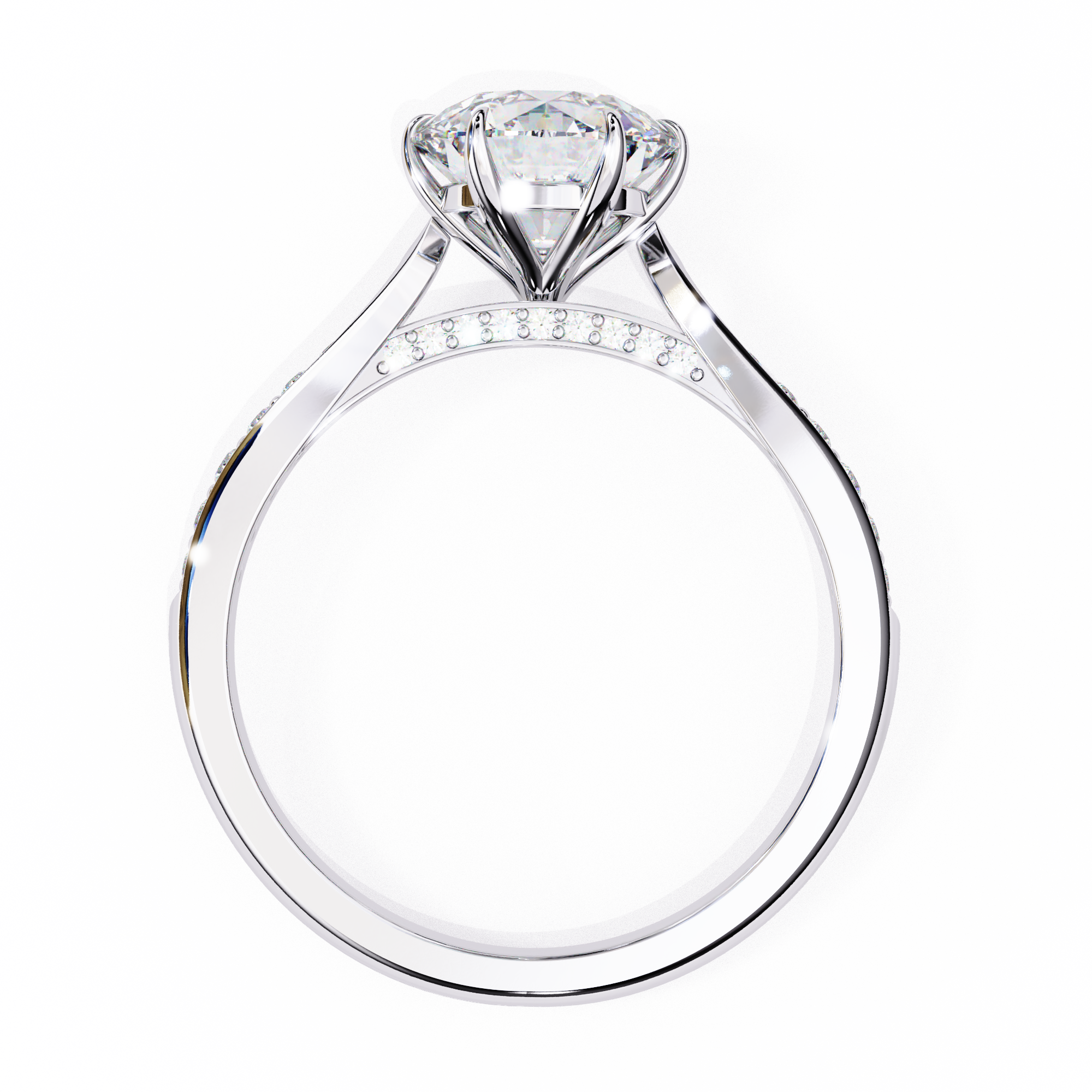 Round Brilliant Diamond Solitaire Ring in 10k–18k Gold
