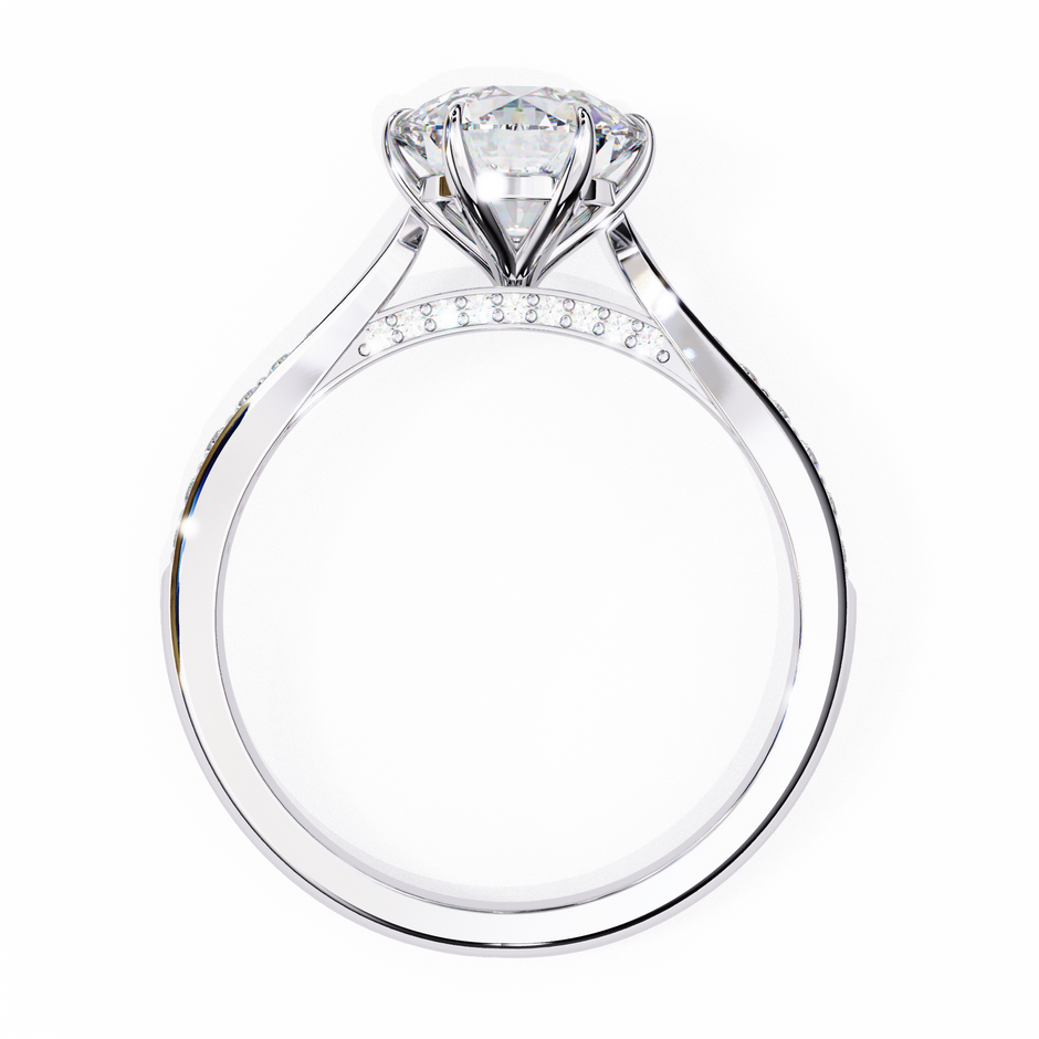 Round Brilliant Diamond Solitaire Ring in 10k–18k Gold
