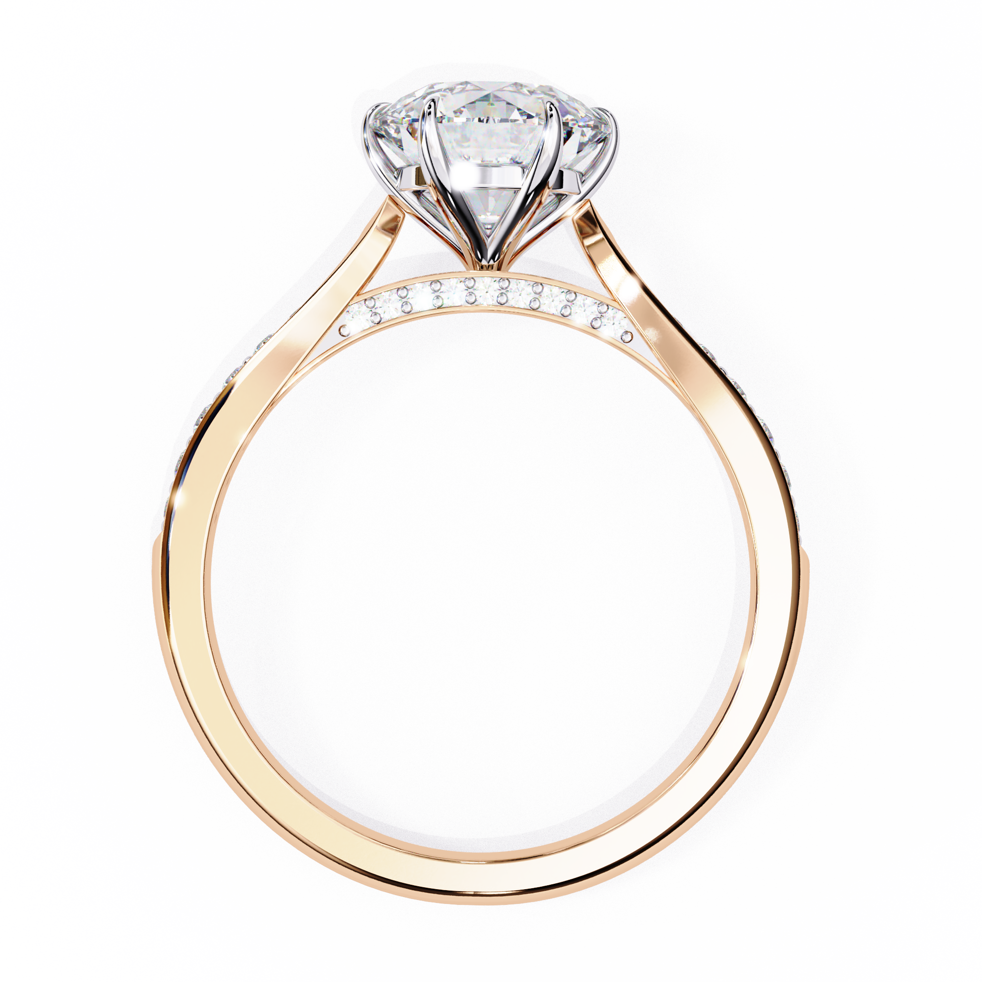 Round Brilliant Diamond Solitaire Ring in 10k–18k Gold