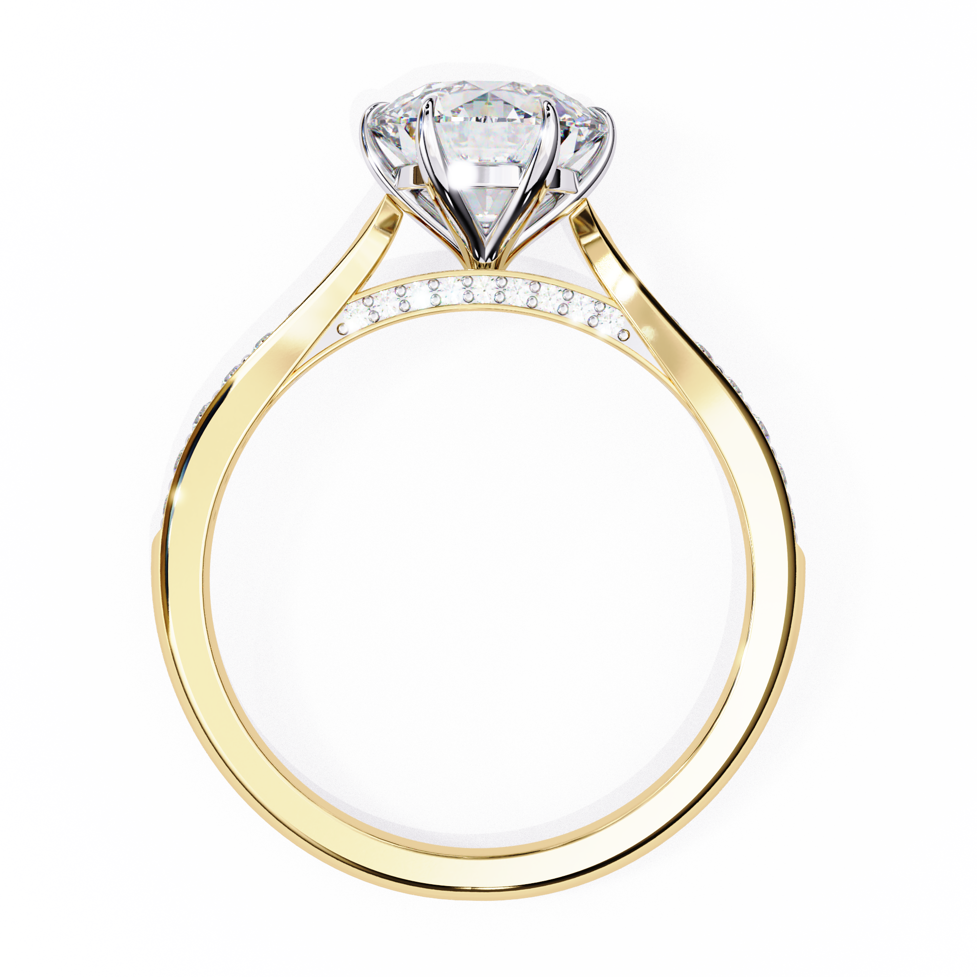 Round Brilliant Diamond Solitaire Ring in 10k–18k Gold