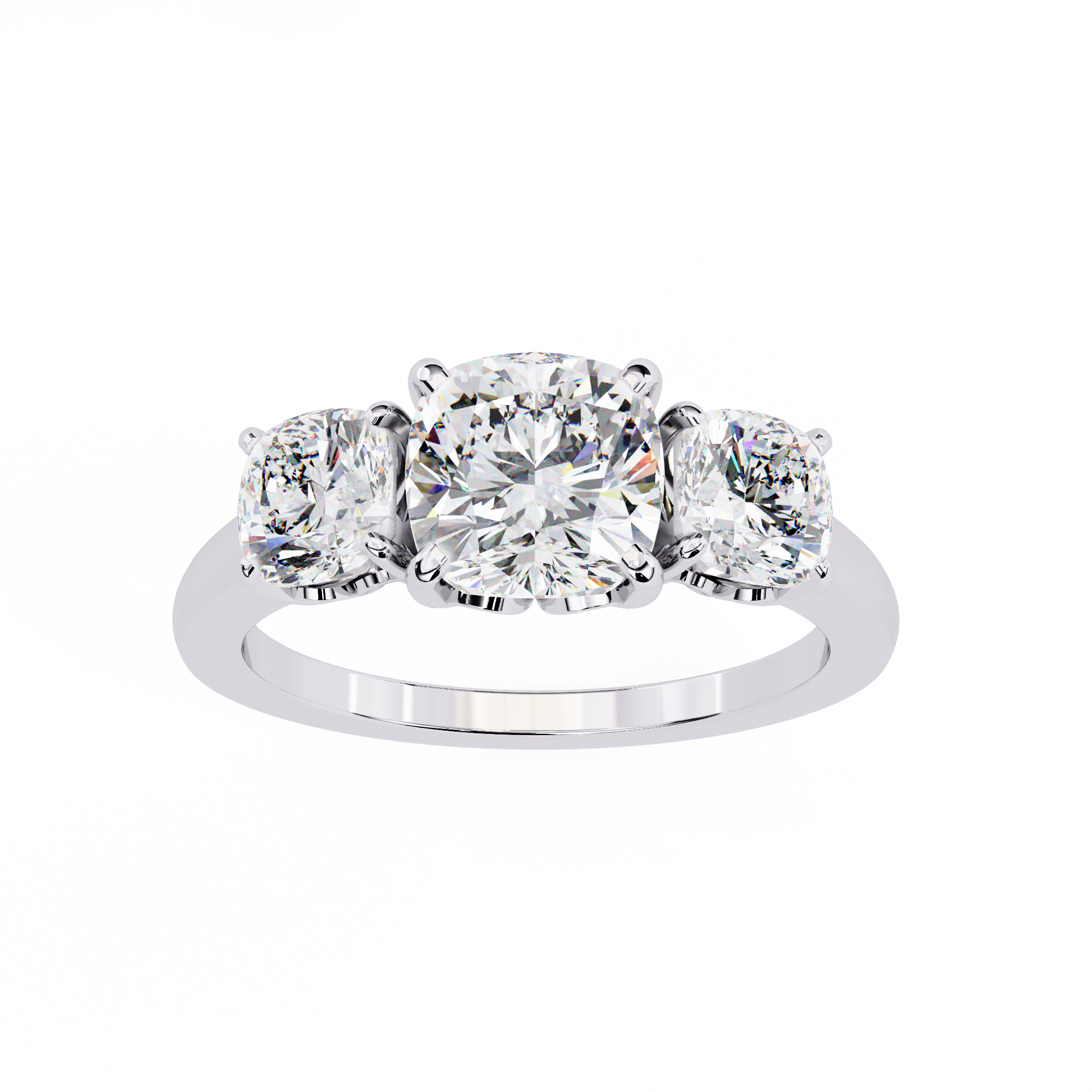 Pear-Shaped Diamond Solitaire Ring with Pavé Band — 10k–18k Gold
