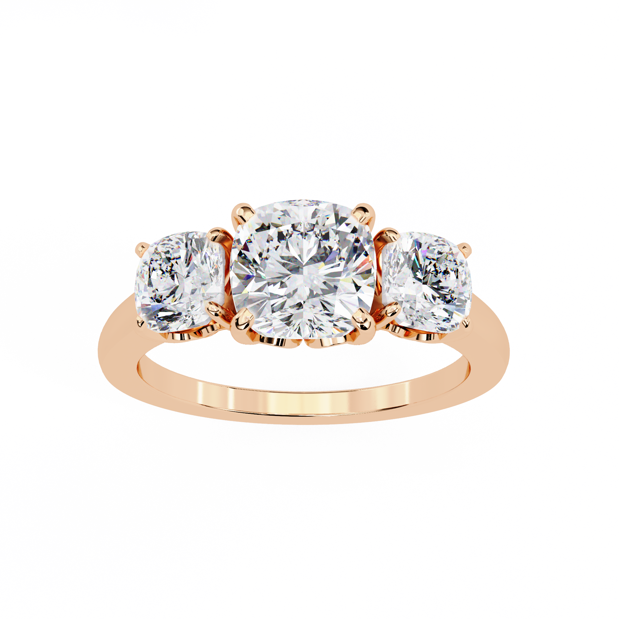Pear-Shaped Diamond Solitaire Ring with Pavé Band — 10k–18k Gold
