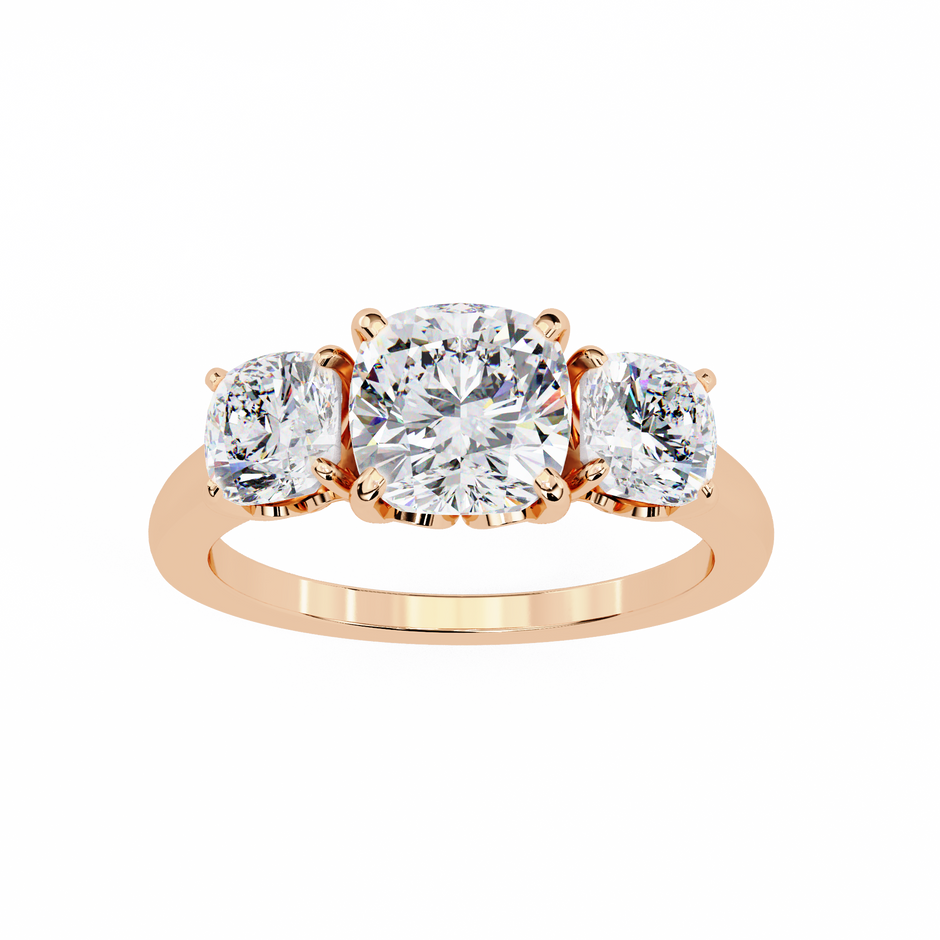 Pear-Shaped Diamond Solitaire Ring with Pavé Band — 10k–18k Gold