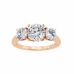 Pear-Shaped Diamond Solitaire Ring with Pavé Band — 10k–18k Gold