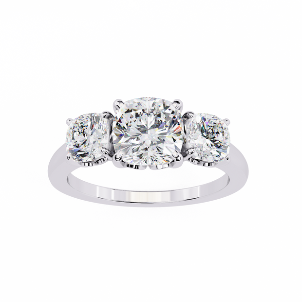 Pear-Shaped Diamond Solitaire Ring with Pavé Band — 10k–18k Gold