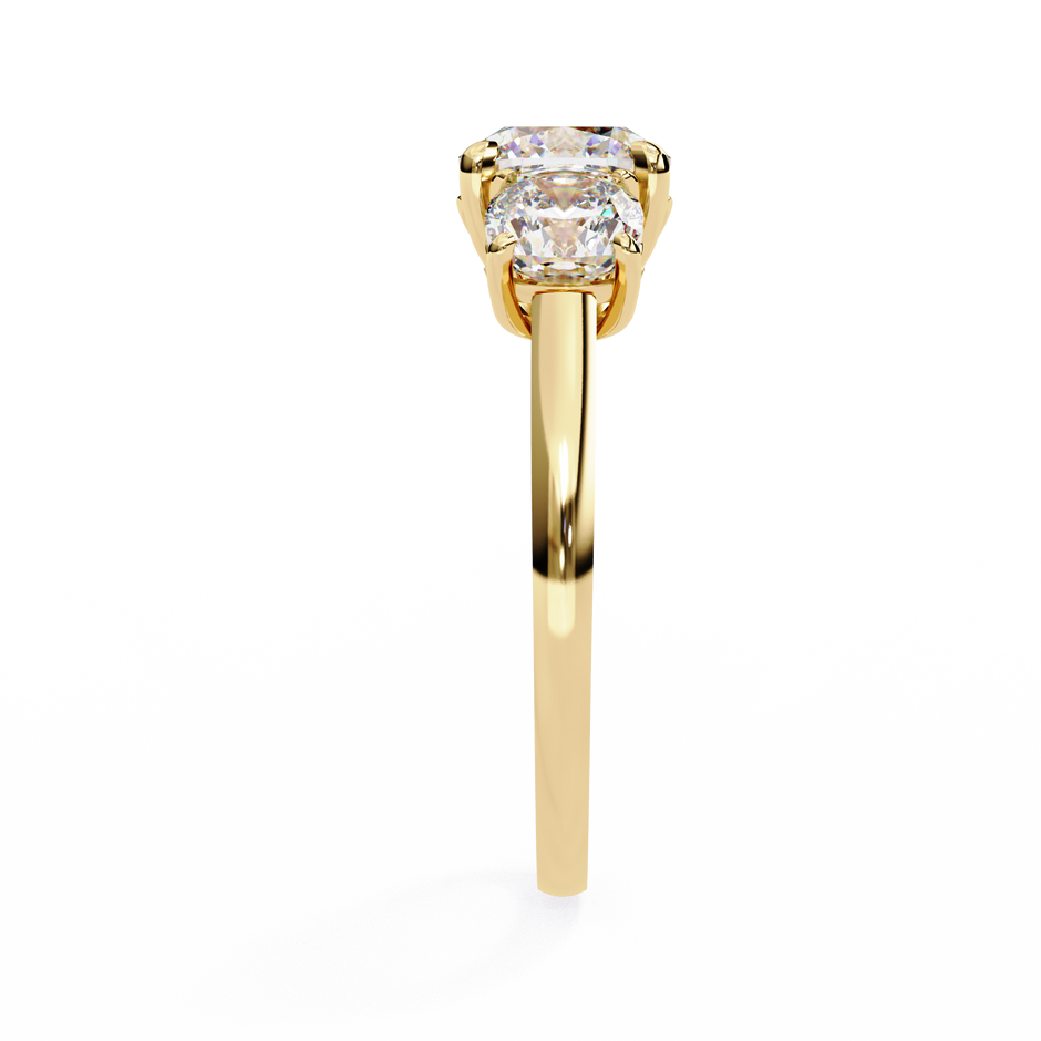 Pear-Shaped Diamond Solitaire Ring with Pavé Band — 10k–18k Gold