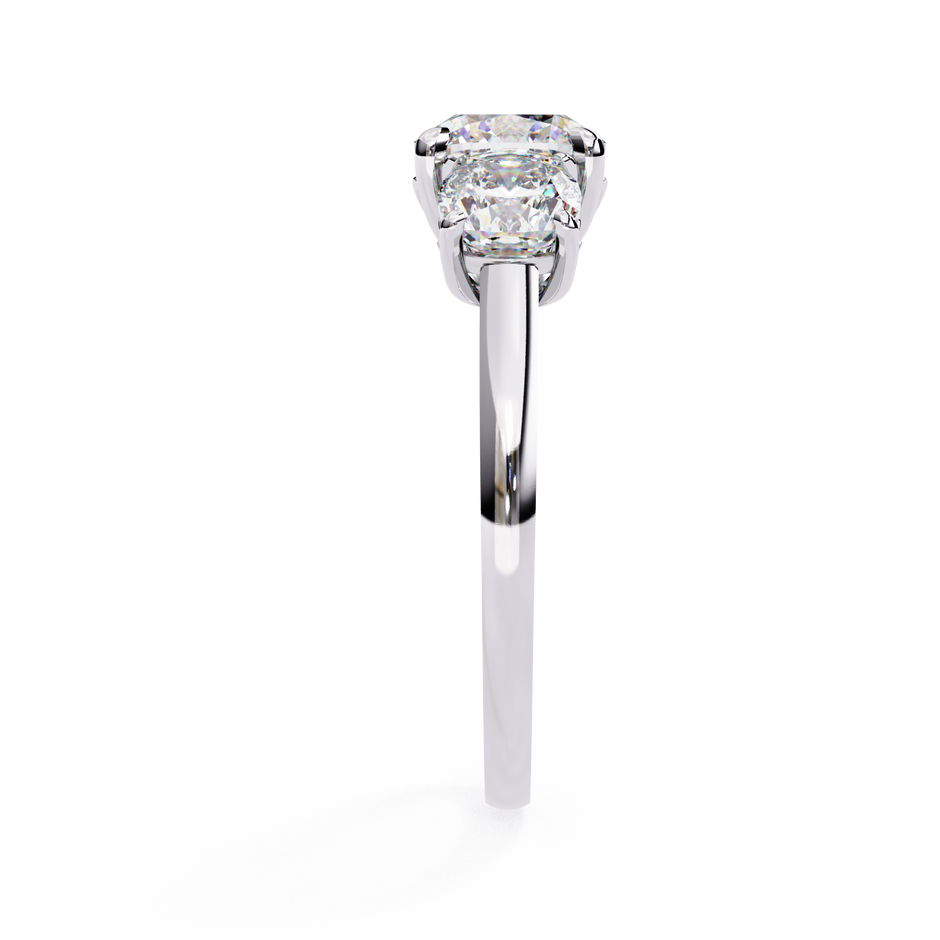 Pear-Shaped Diamond Solitaire Ring with Pavé Band — 10k–18k Gold