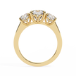 Pear-Shaped Diamond Solitaire Ring with Pavé Band — 10k–18k Gold