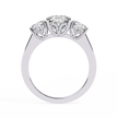 Pear-Shaped Diamond Solitaire Ring with Pavé Band — 10k–18k Gold