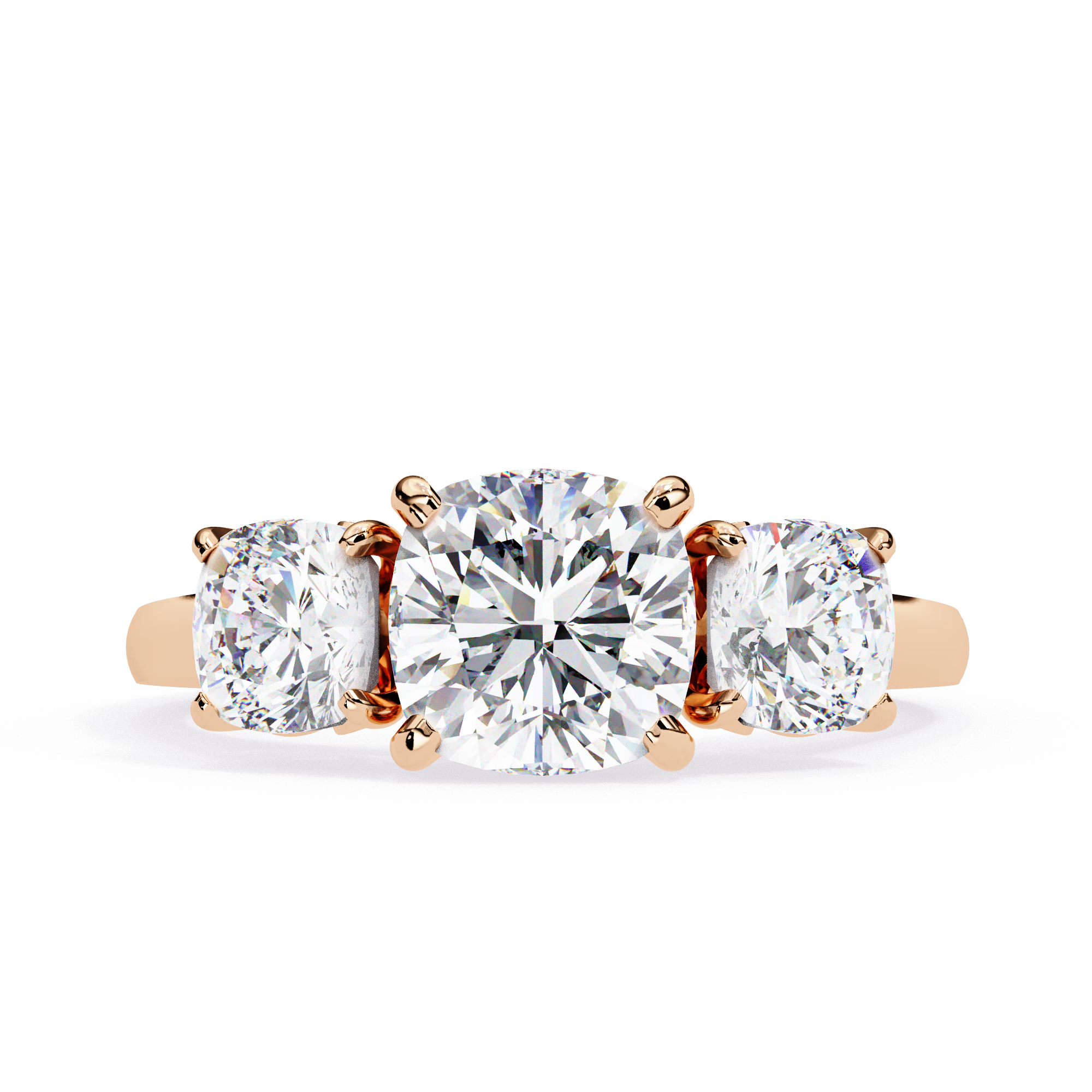 Pear-Shaped Diamond Solitaire Ring with Pavé Band — 10k–18k Gold