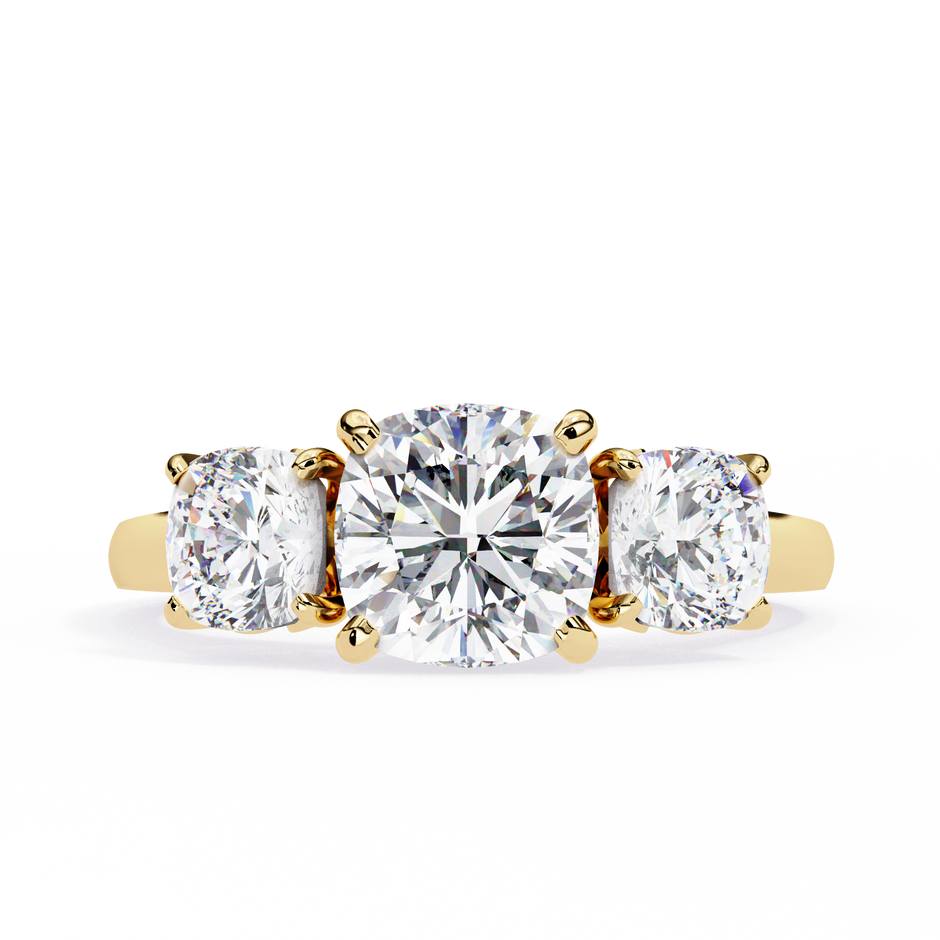 Pear-Shaped Diamond Solitaire Ring with Pavé Band — 10k–18k Gold