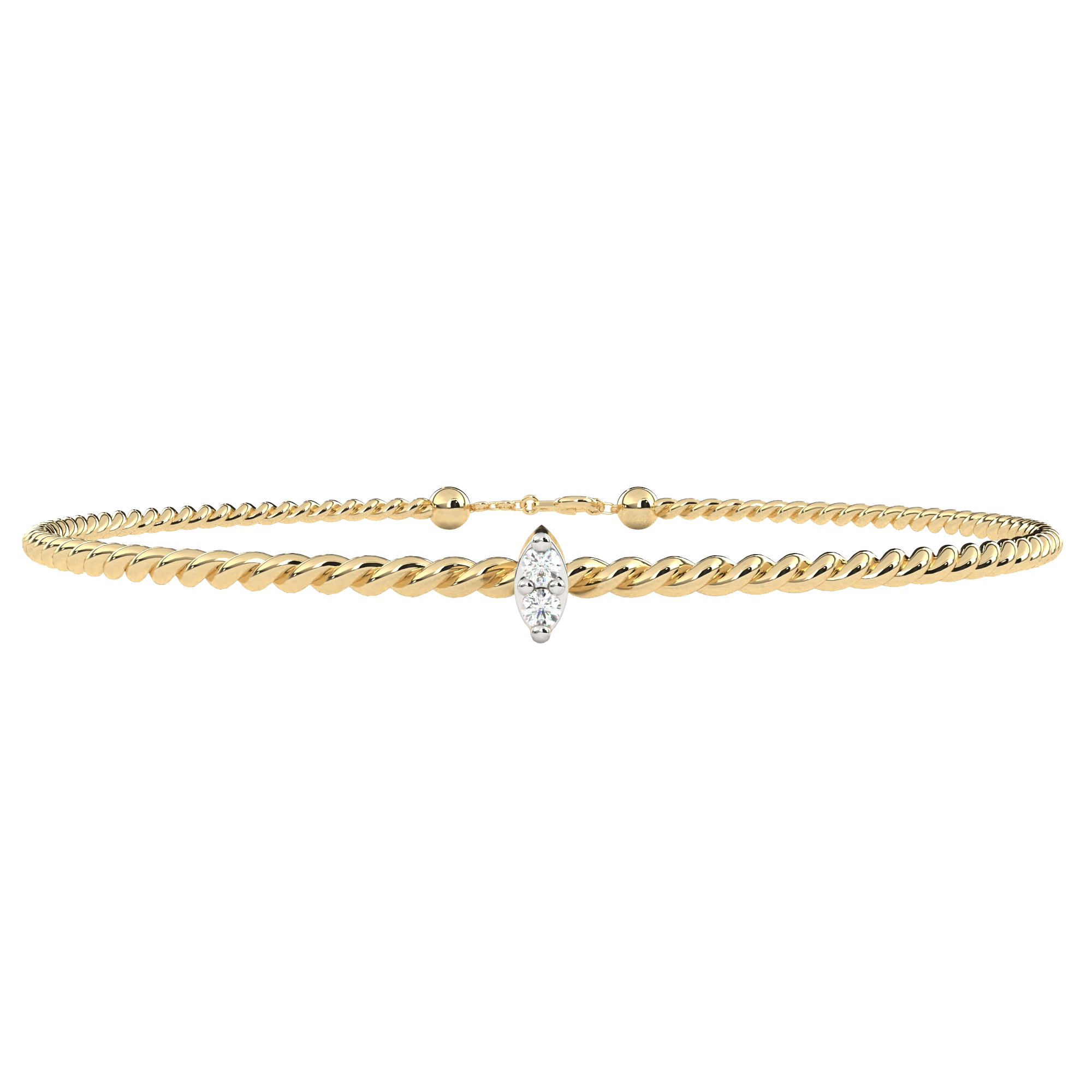 Solstice Diamond Station Bracelet in 10k–18k Gold