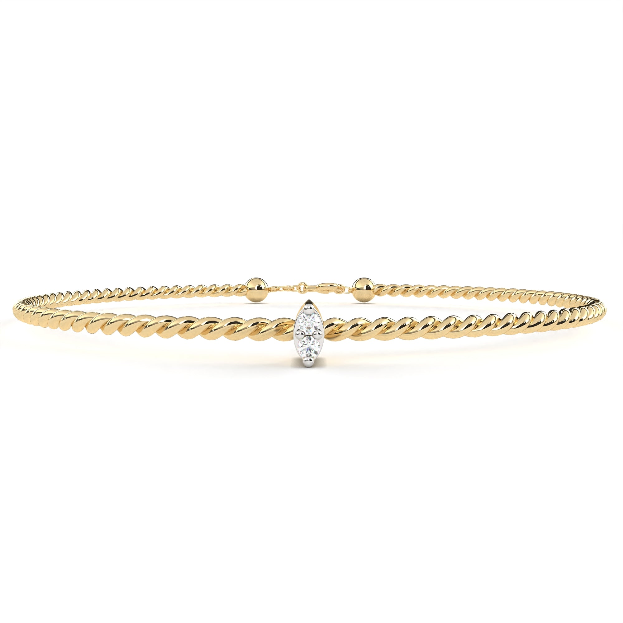 Solstice Diamond Station Bracelet in 10k–18k Gold