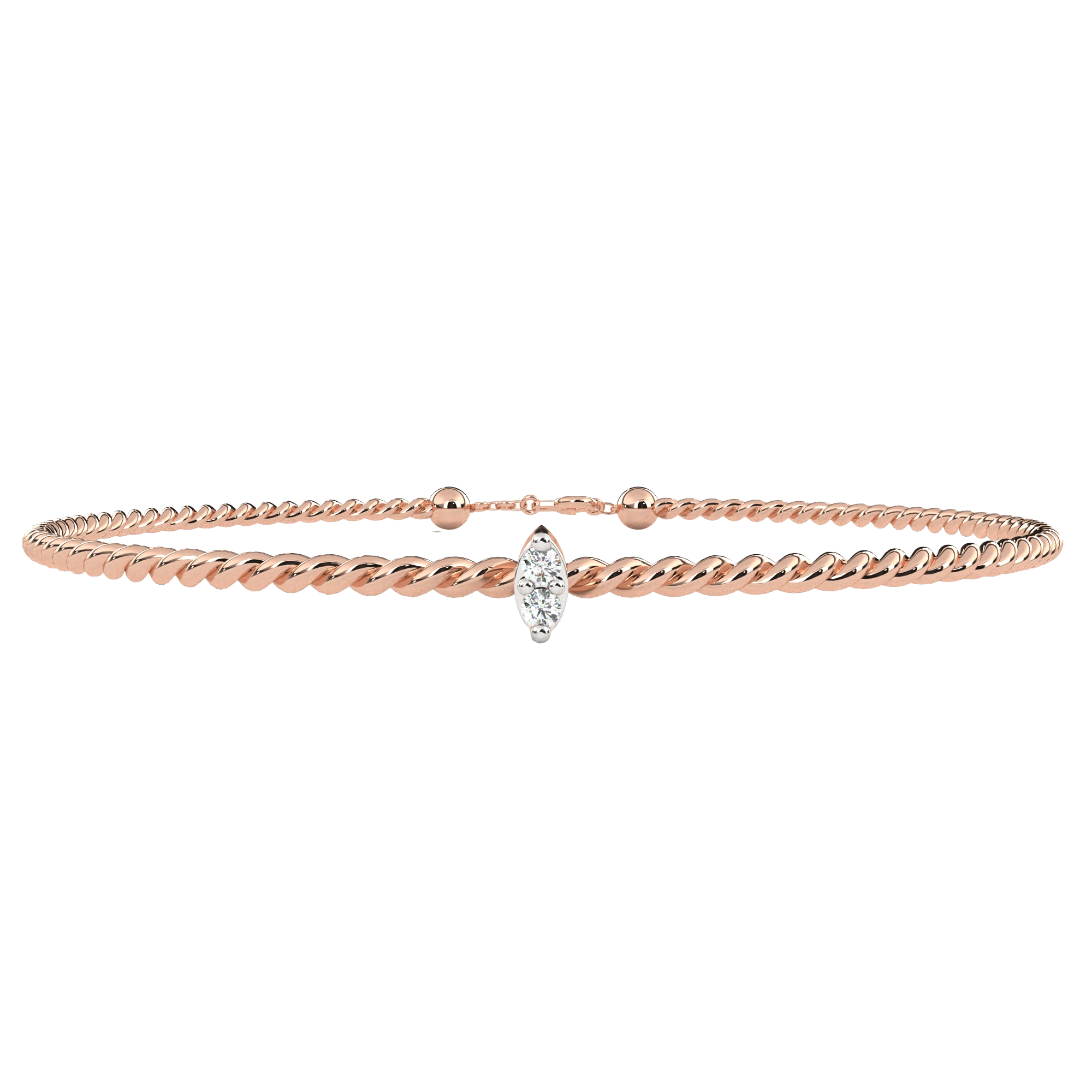 Solstice Diamond Station Bracelet in 10k–18k Gold