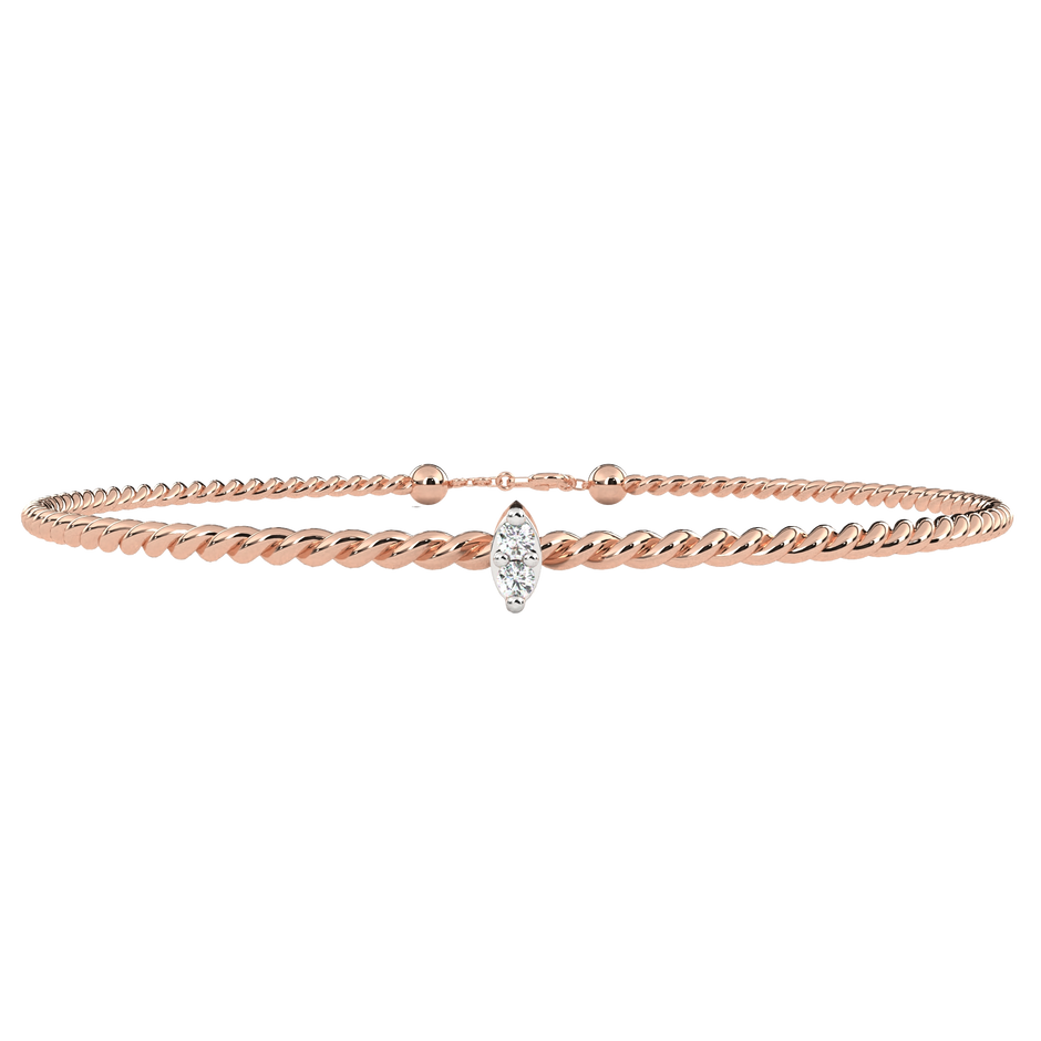 Solstice Diamond Station Bracelet in 10k–18k Gold