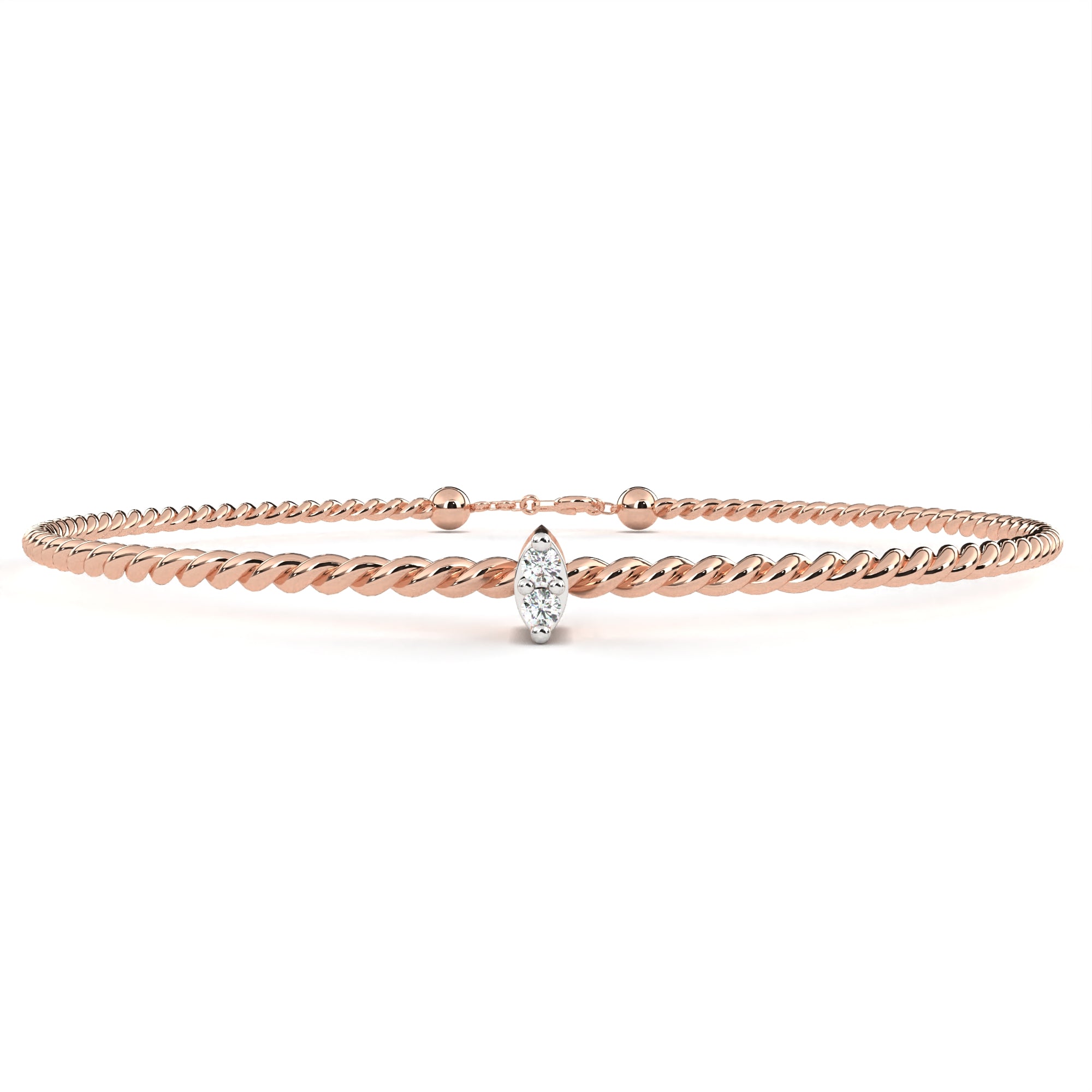 Solstice Diamond Station Bracelet in 10k–18k Gold