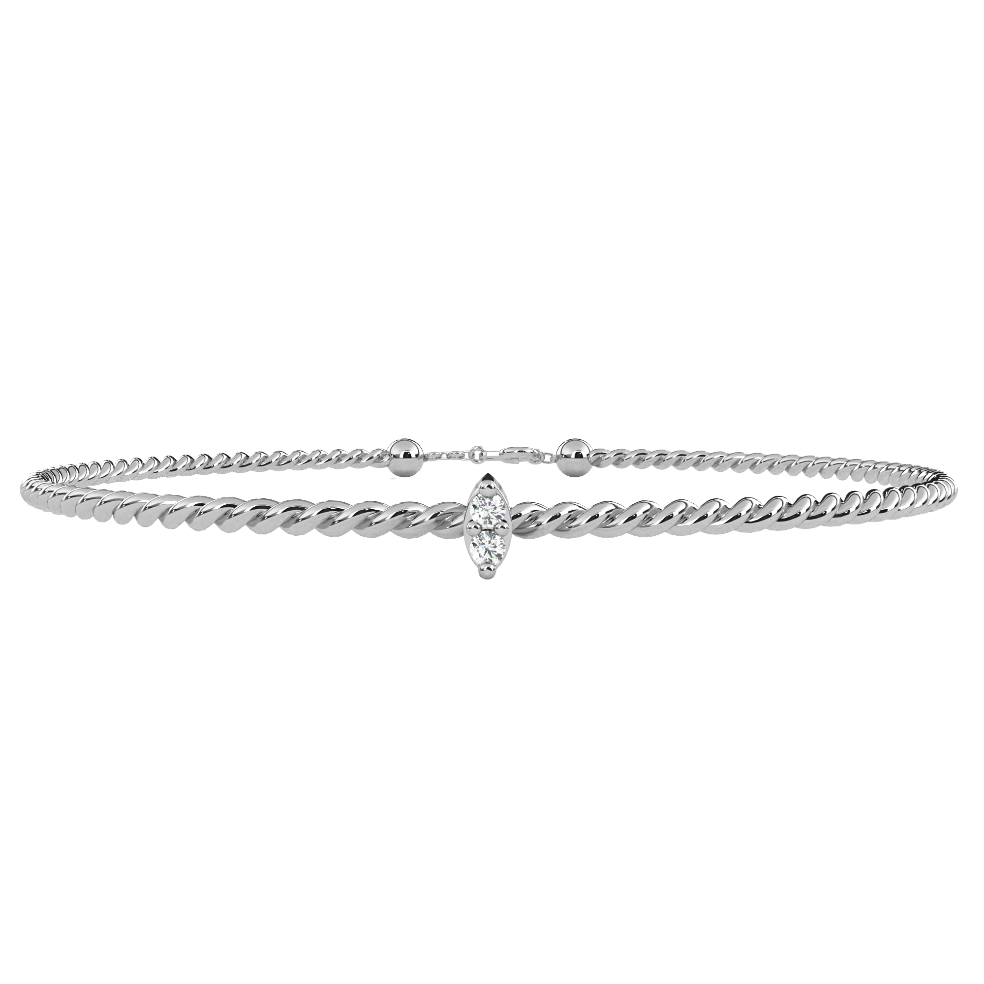 Solstice Diamond Station Bracelet in 10k–18k Gold