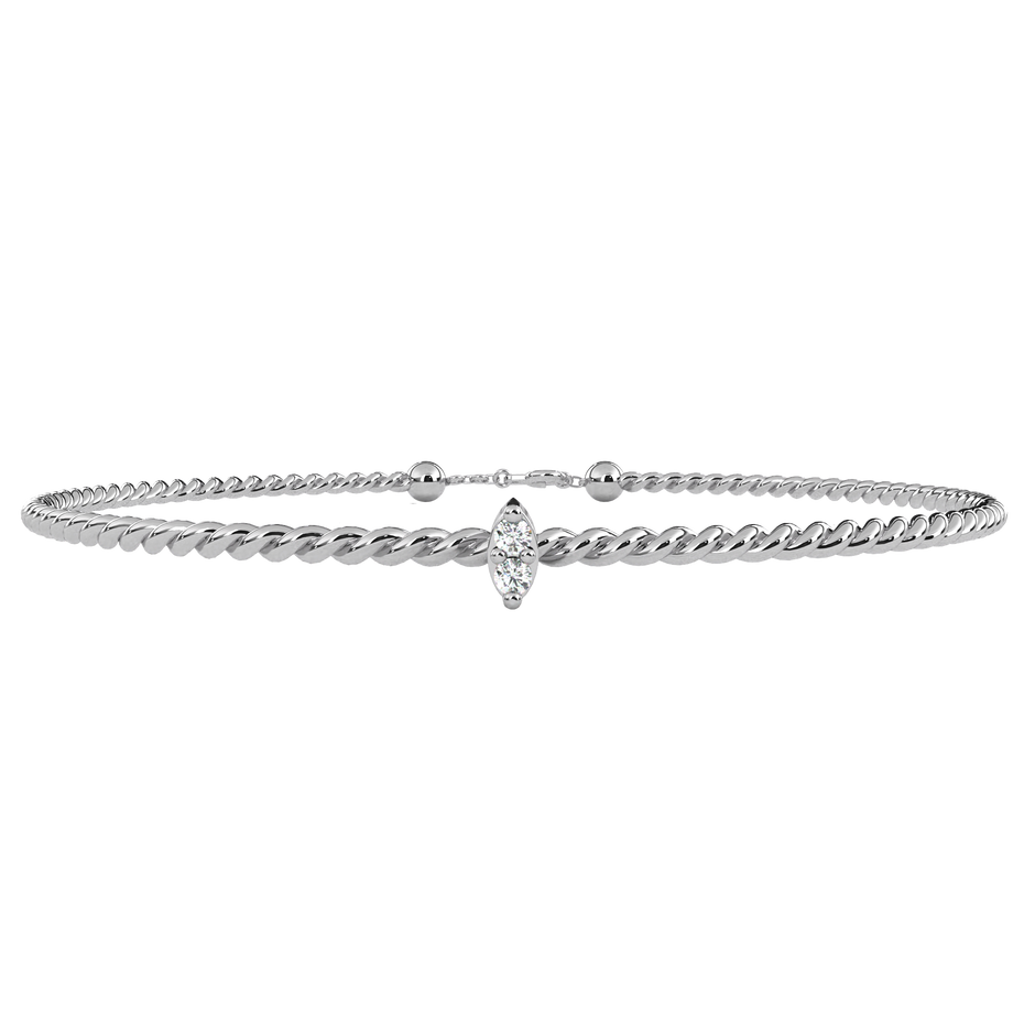 Solstice Diamond Station Bracelet in 10k–18k Gold
