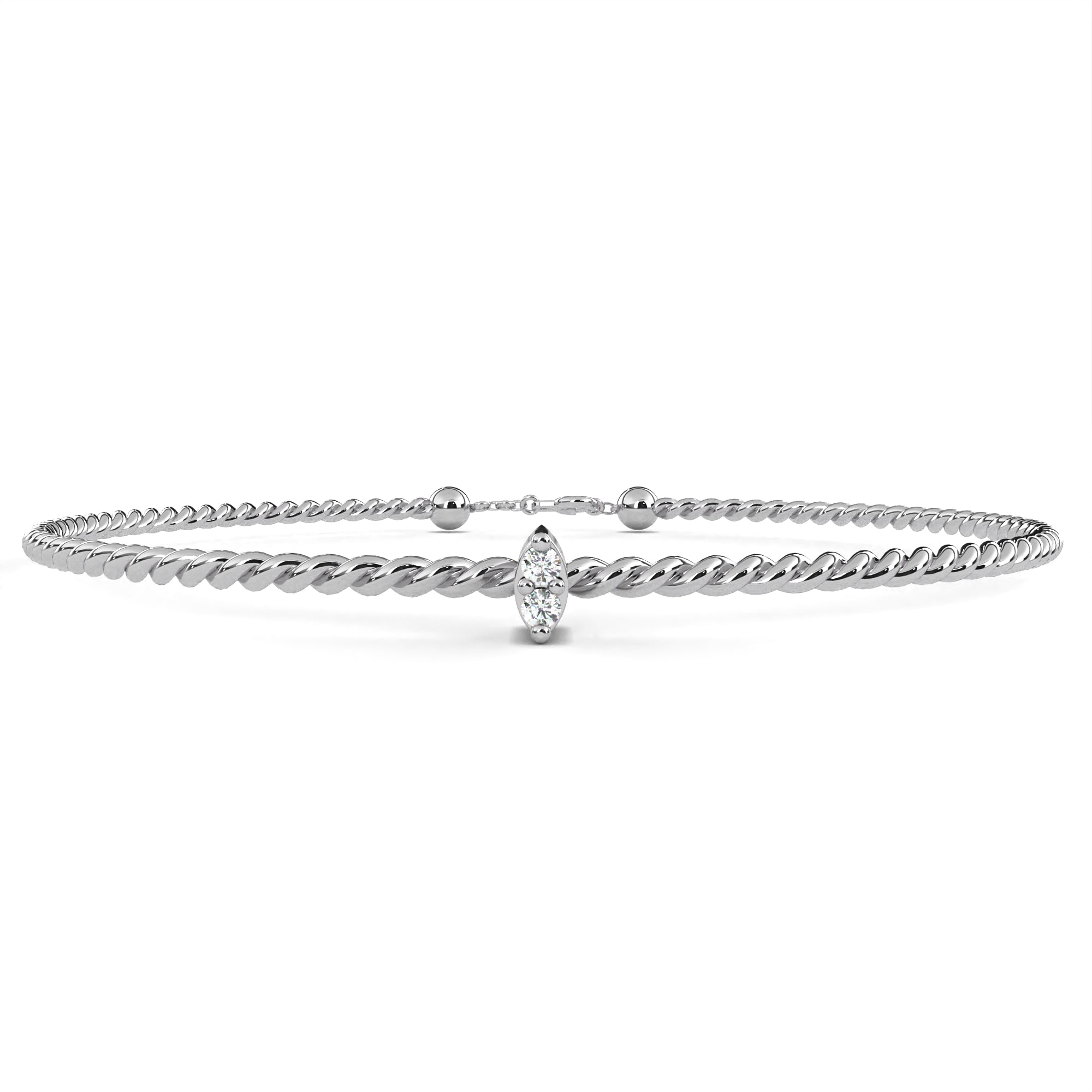 Solstice Diamond Station Bracelet in 10k–18k Gold