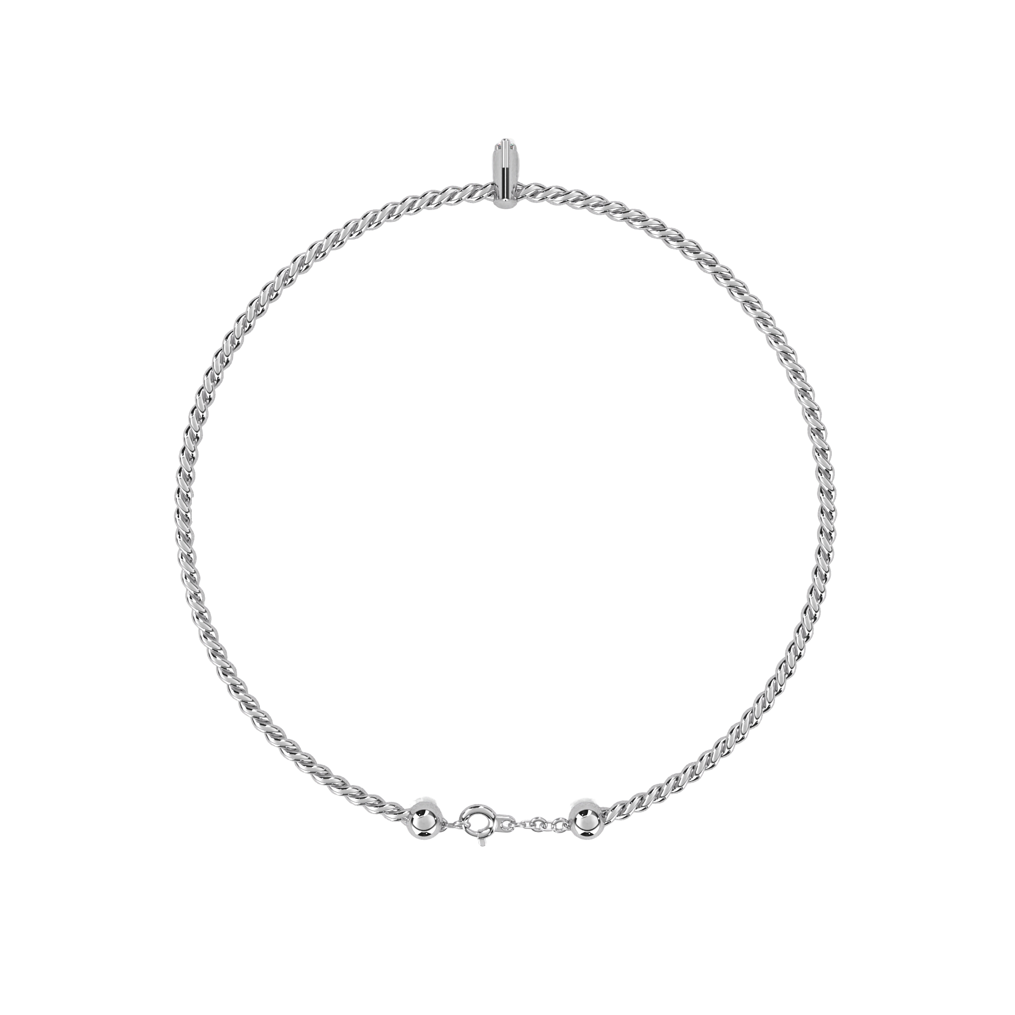 Solstice Diamond Station Bracelet in 10k–18k Gold