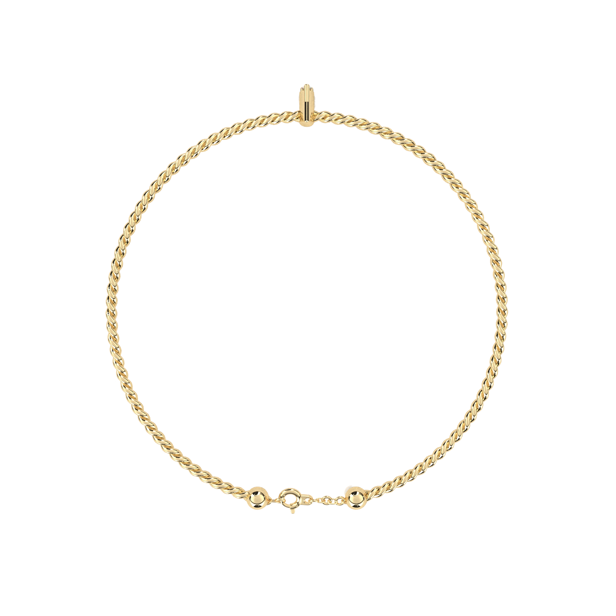 Solstice Diamond Station Bracelet in 10k–18k Gold