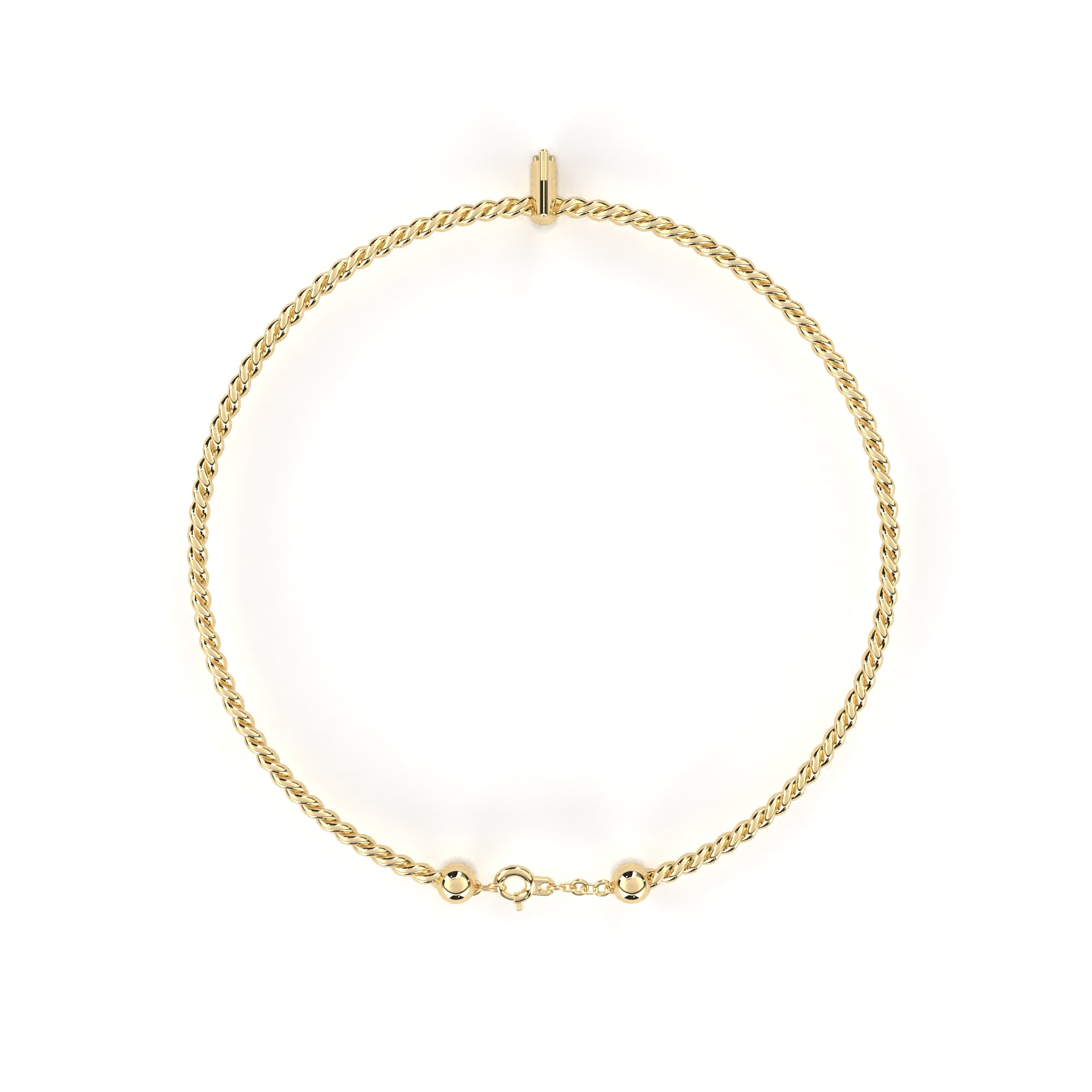 Solstice Diamond Station Bracelet in 10k–18k Gold