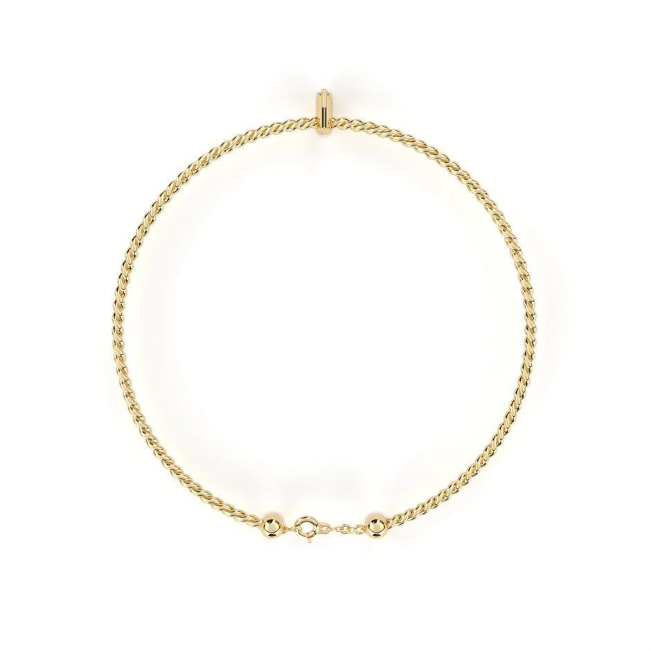 Solstice Diamond Station Bracelet in 10k–18k Gold
