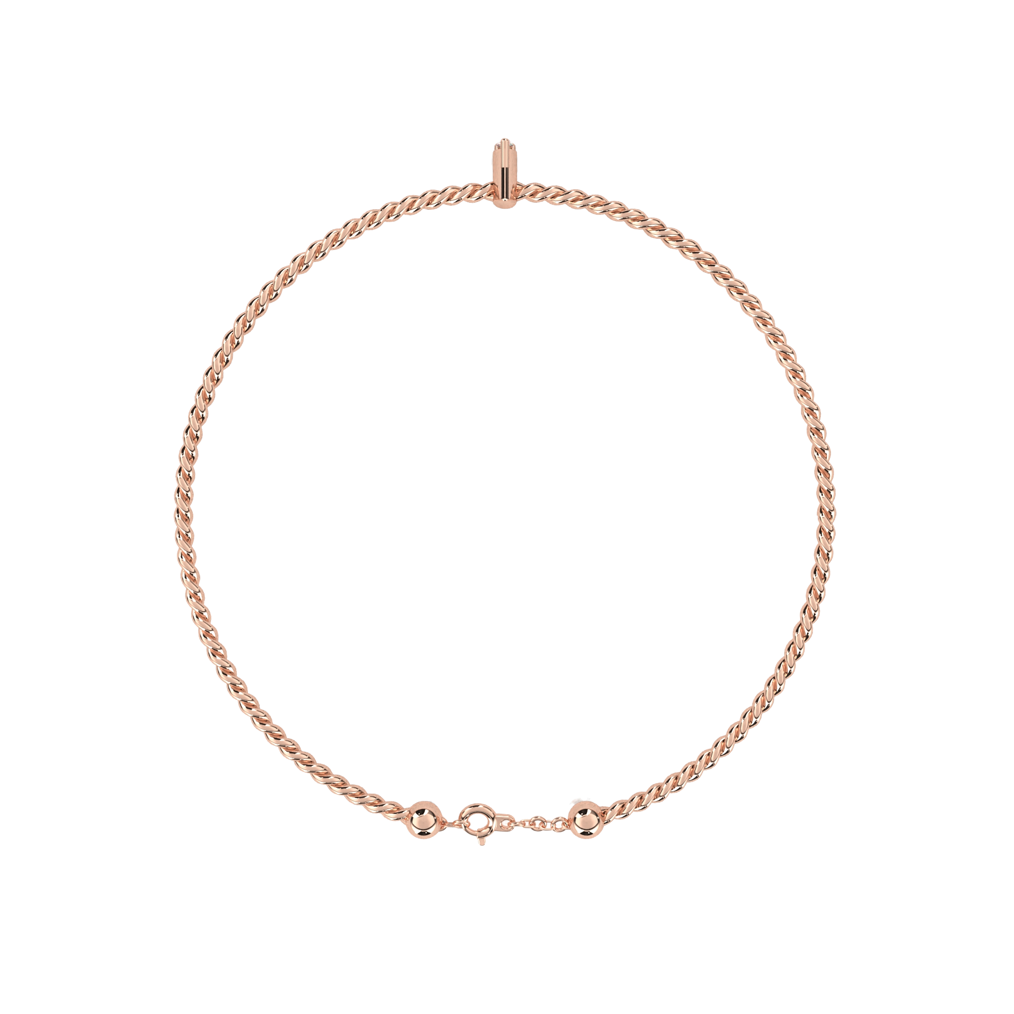 Solstice Diamond Station Bracelet in 10k–18k Gold