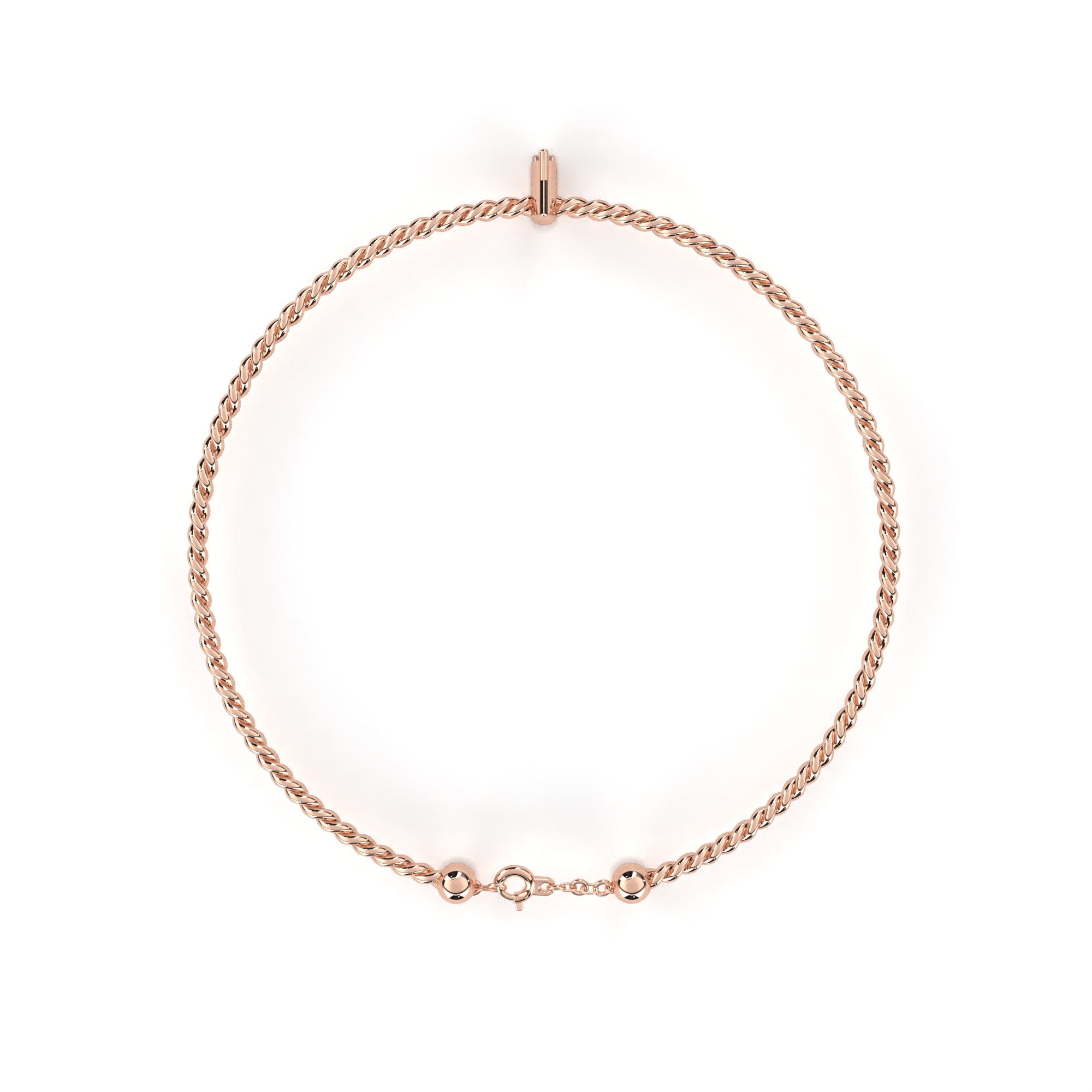 Solstice Diamond Station Bracelet in 10k–18k Gold