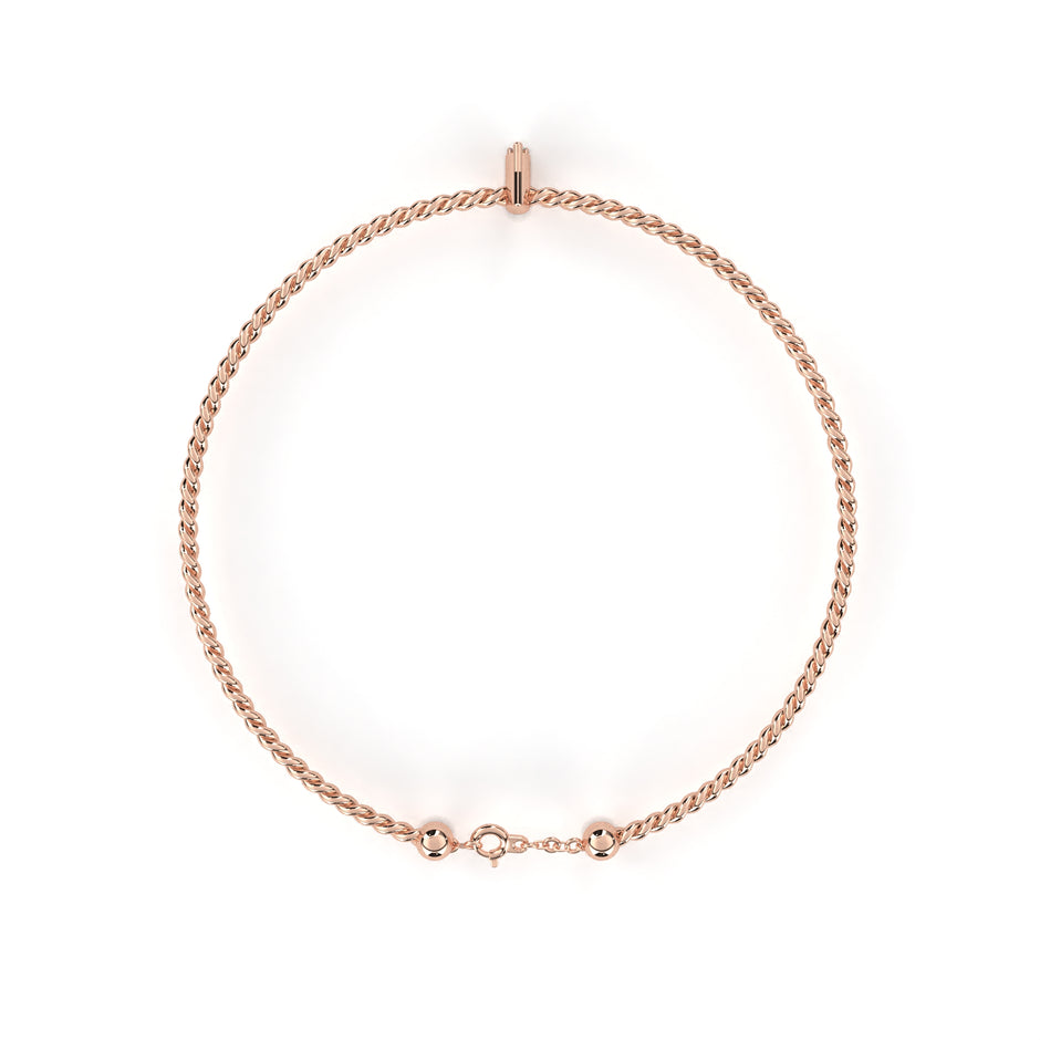 Solstice Diamond Station Bracelet in 10k–18k Gold