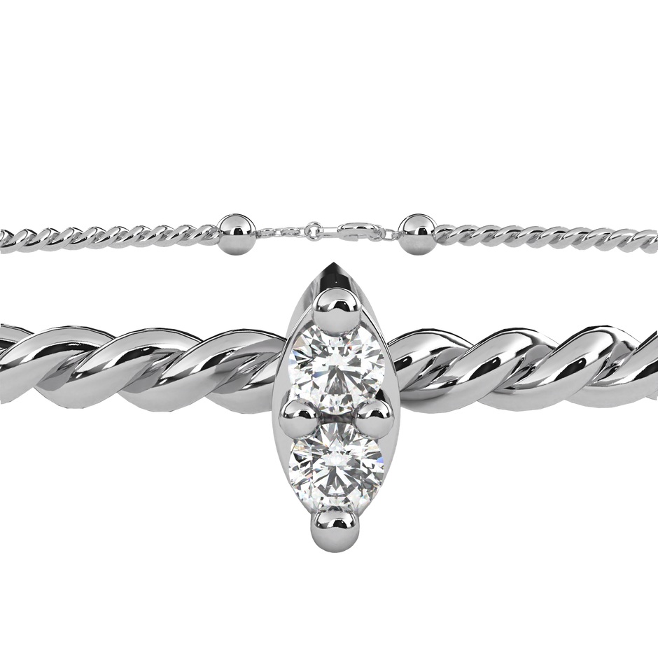 Solstice Diamond Station Bracelet in 10k–18k Gold