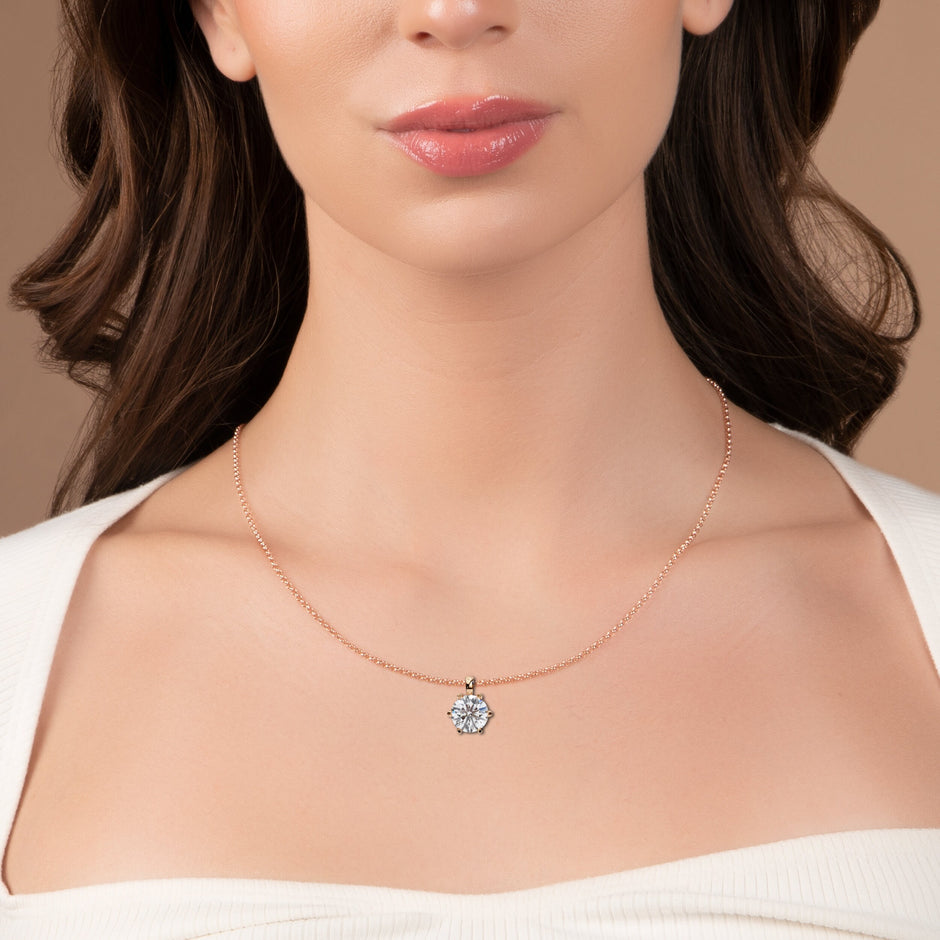 Diamond Circle Halo Pendant
