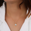 Petite Oval Diamond Pendant