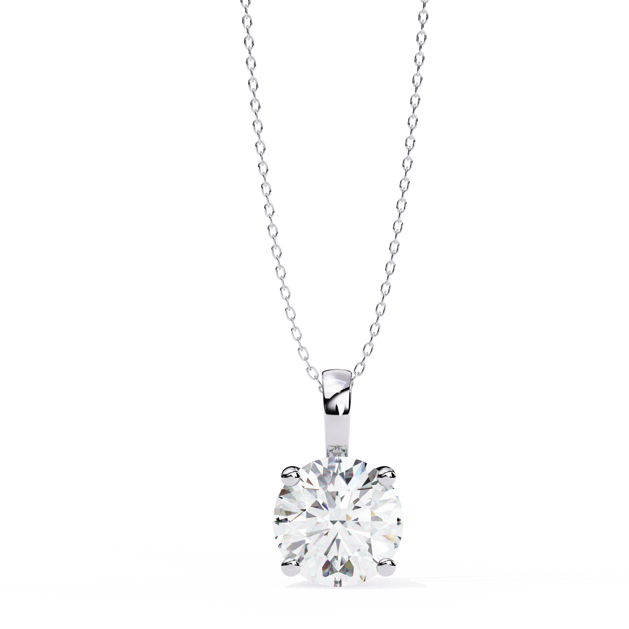 Crescent Diamond Pendant