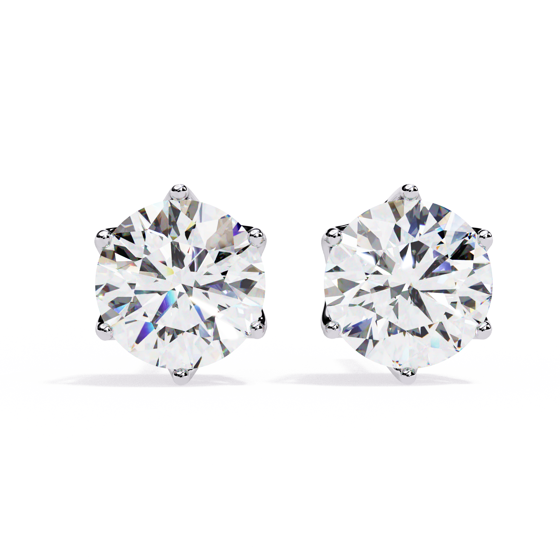 Soleil Pavé Cluster Stud Earrings — 10k–18k Gold
