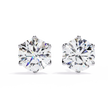 Soleil Pavé Cluster Stud Earrings — 10k–18k Gold