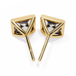 Lumière Ombré Pavé Diamond Stud Earrings — 10k–18k Gold