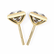 Lumière Ombré Pavé Diamond Stud Earrings — 10k–18k Gold