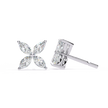 Signature Princess Pavé Border Diamond Stud Earrings — 10k–18k Gold