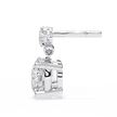 Nacre White Gold Brilliant Diamond Stud Earrings — 10k–18k Gold