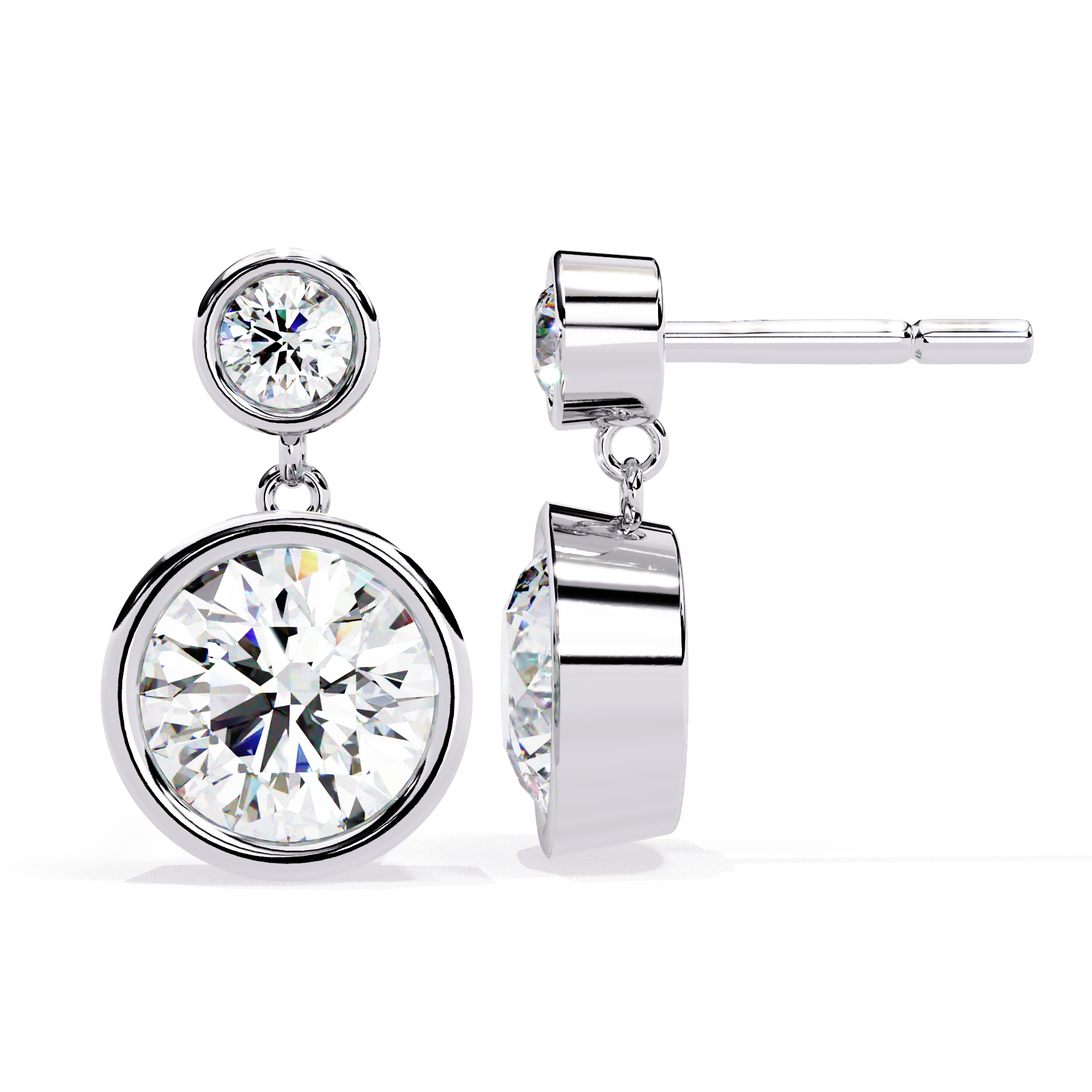 Éblouissant Statement Diamond Stud Earrings — 10k–18k Gold