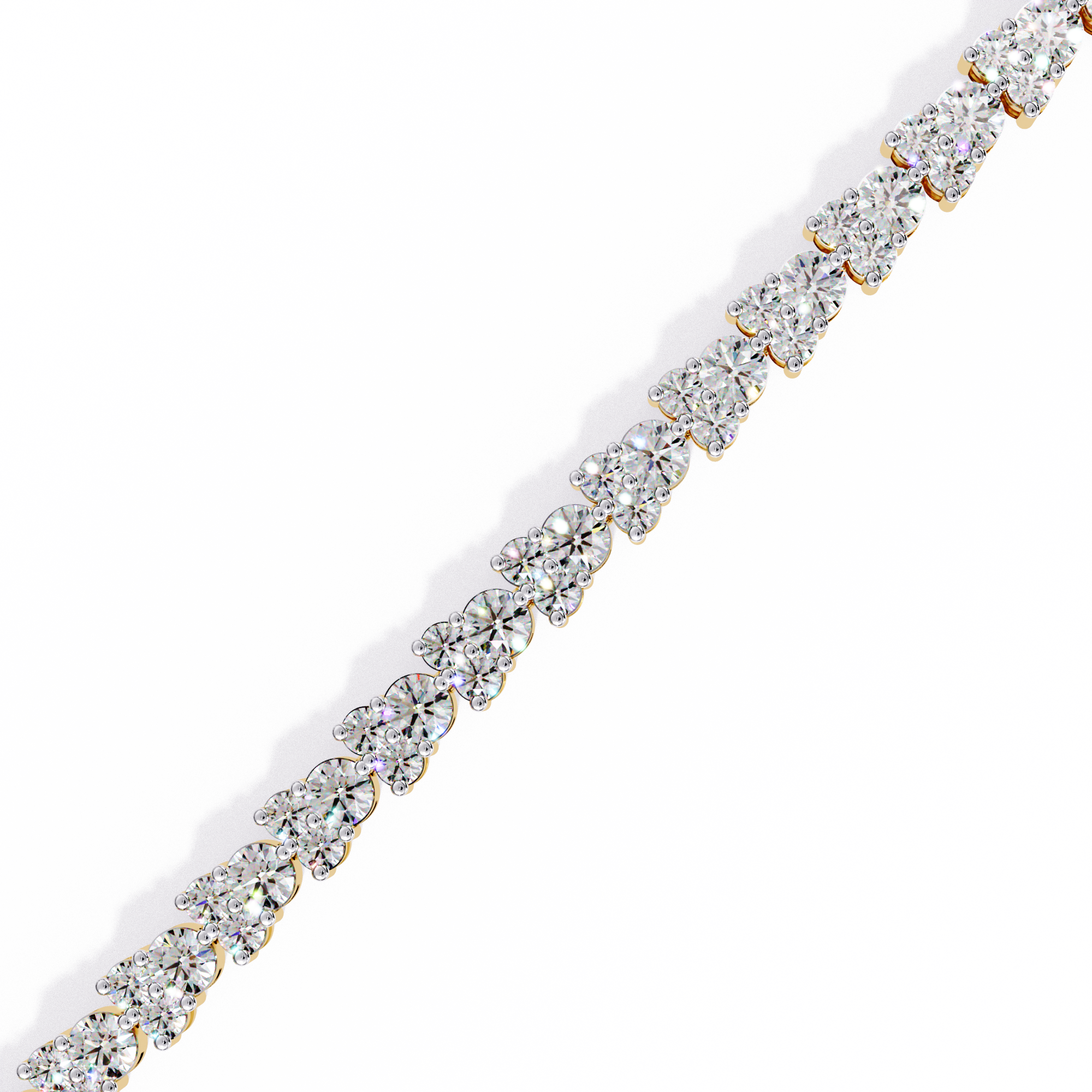 Lumière Flexible Diamond Bracelet in 10k–18k Gold