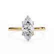 Pear-Shaped Diamond Solitaire Ring in 10k–18k Gold