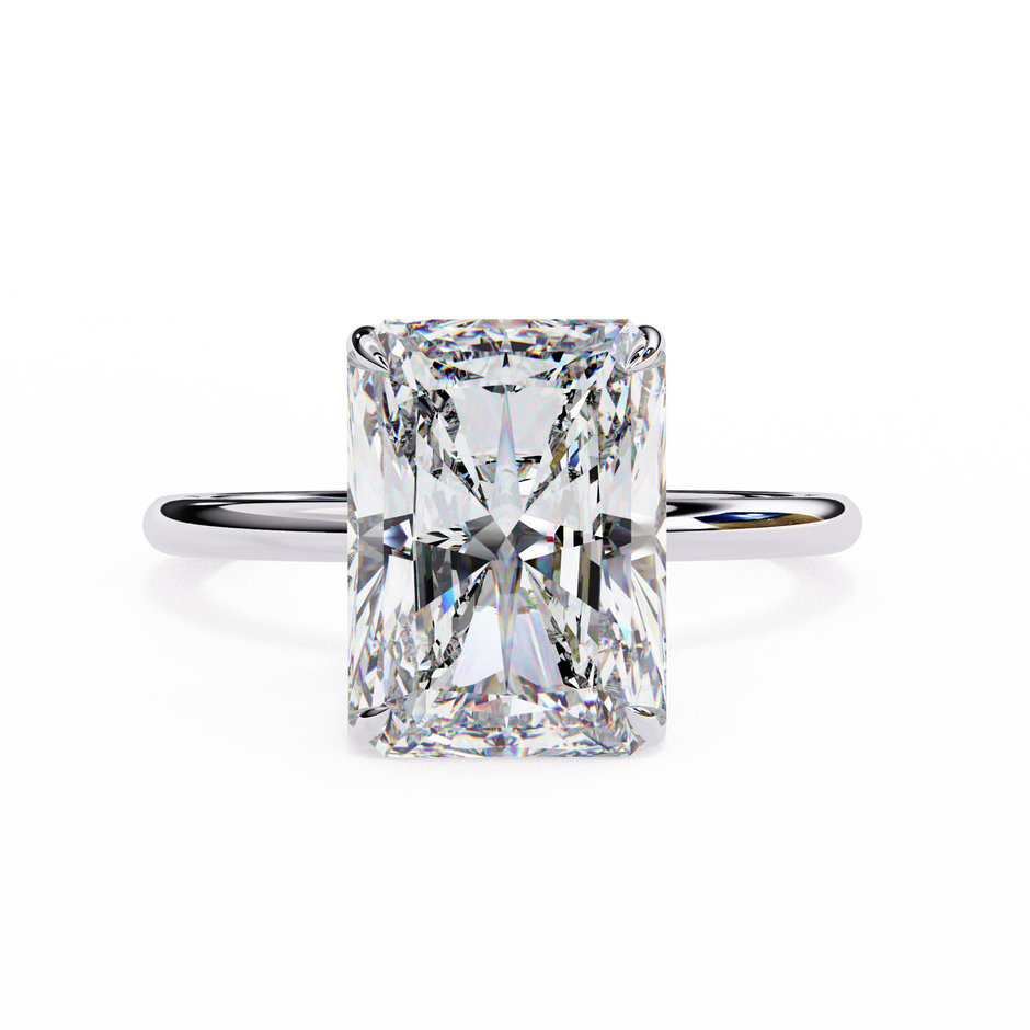 Cushion-Cut Diamond Solitaire Ring in 10k–18k Gold